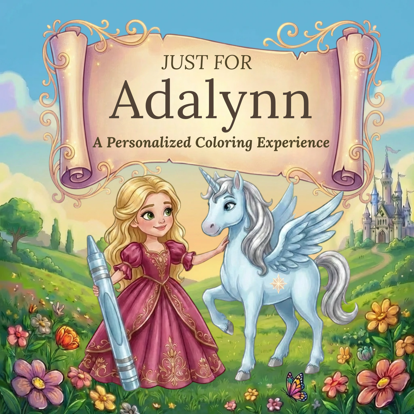 Adalynn Personalized Coloring Book | Ages 4-8 | L.K. Bunting