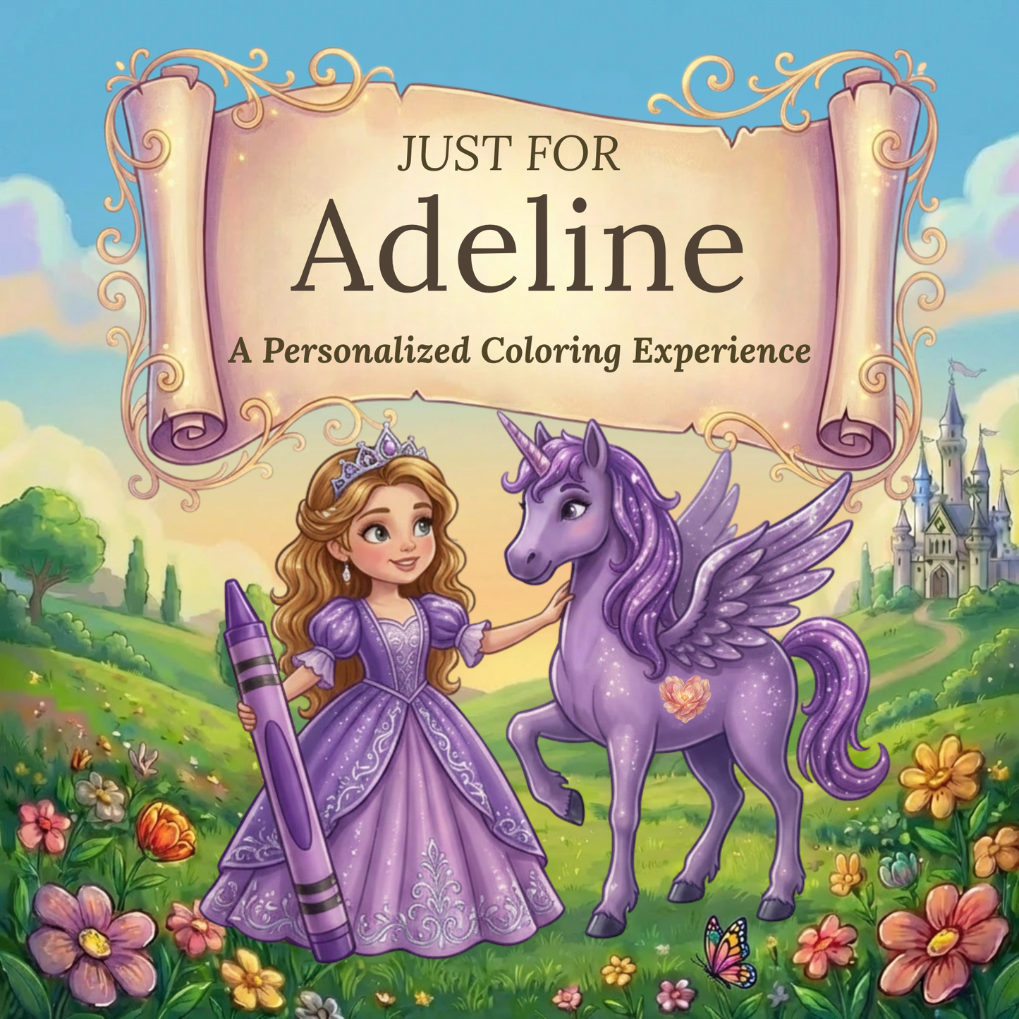 Adeline Personalized Coloring Book | Ages 4-8 | L.K. Bunting