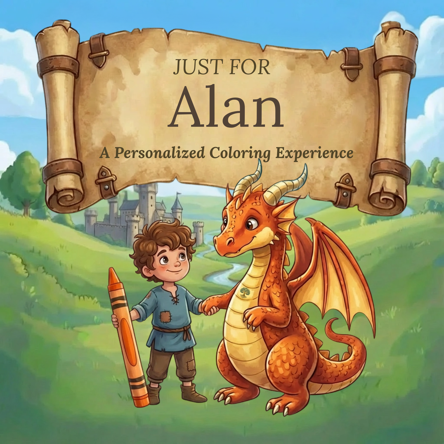 Alan Personalized Coloring Book | Ages 4-8 | L.K. Bunting