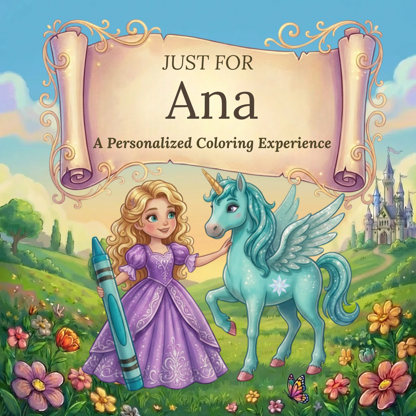 Ana Personalized Coloring Book | Ages 4-8 | L.K. Bunting