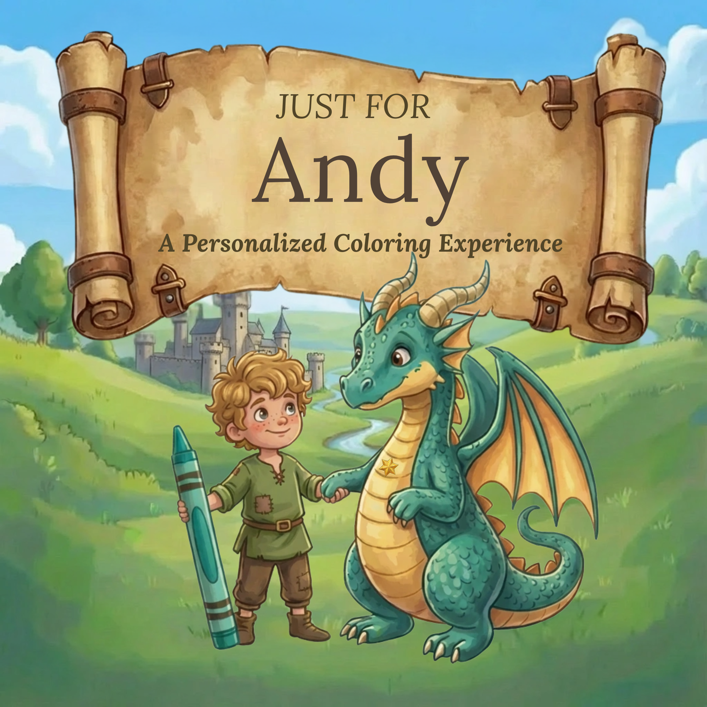 Andy Personalized Coloring Book | Ages 4-8 | L.K. Bunting