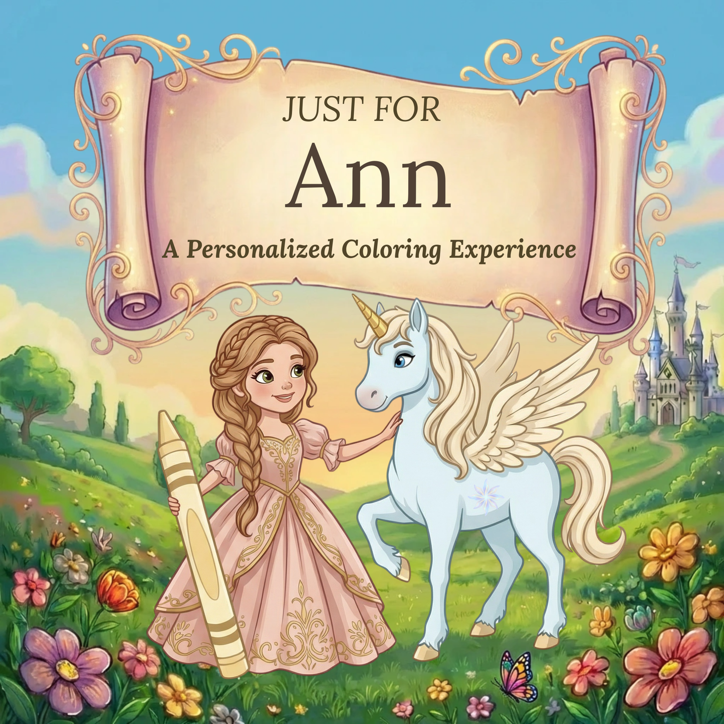 Ann Personalized Coloring Book | Ages 4-8 | L.K. Bunting