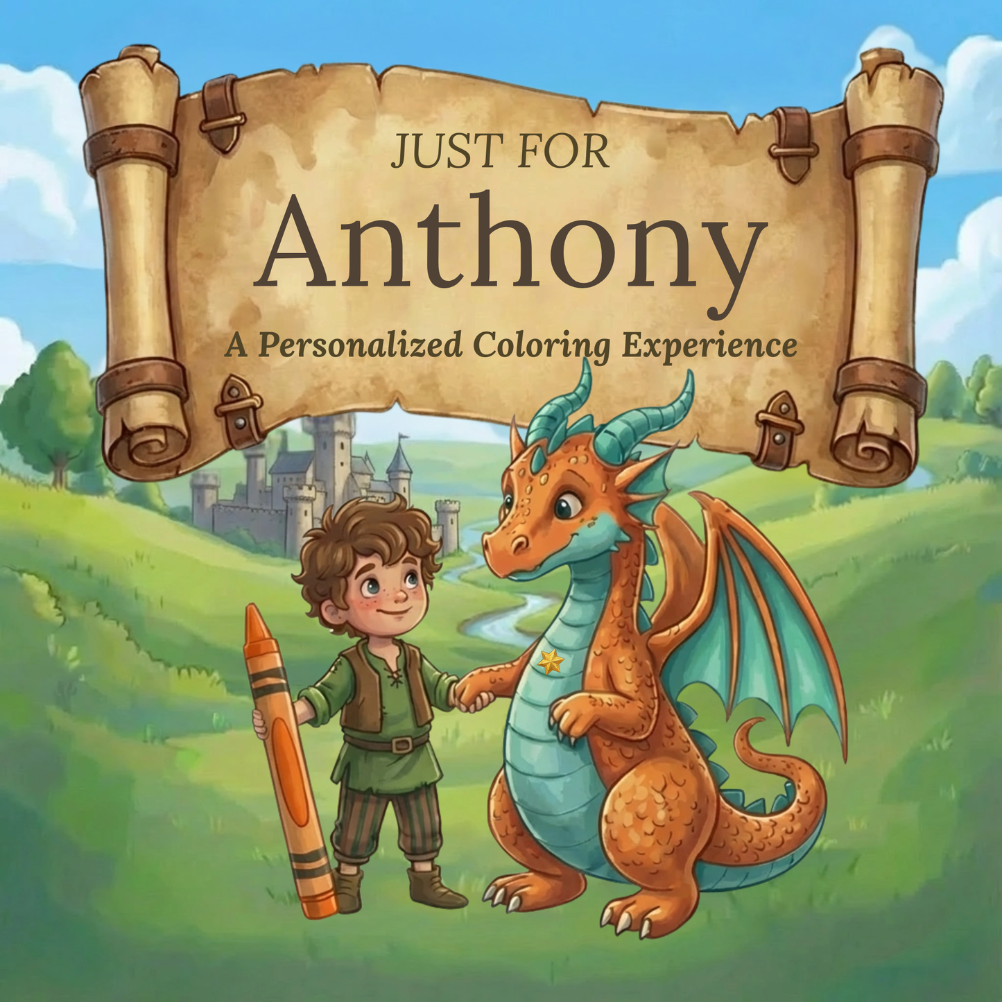 Anthony Personalized Coloring Book | Ages 4-8 | L.K. Bunting