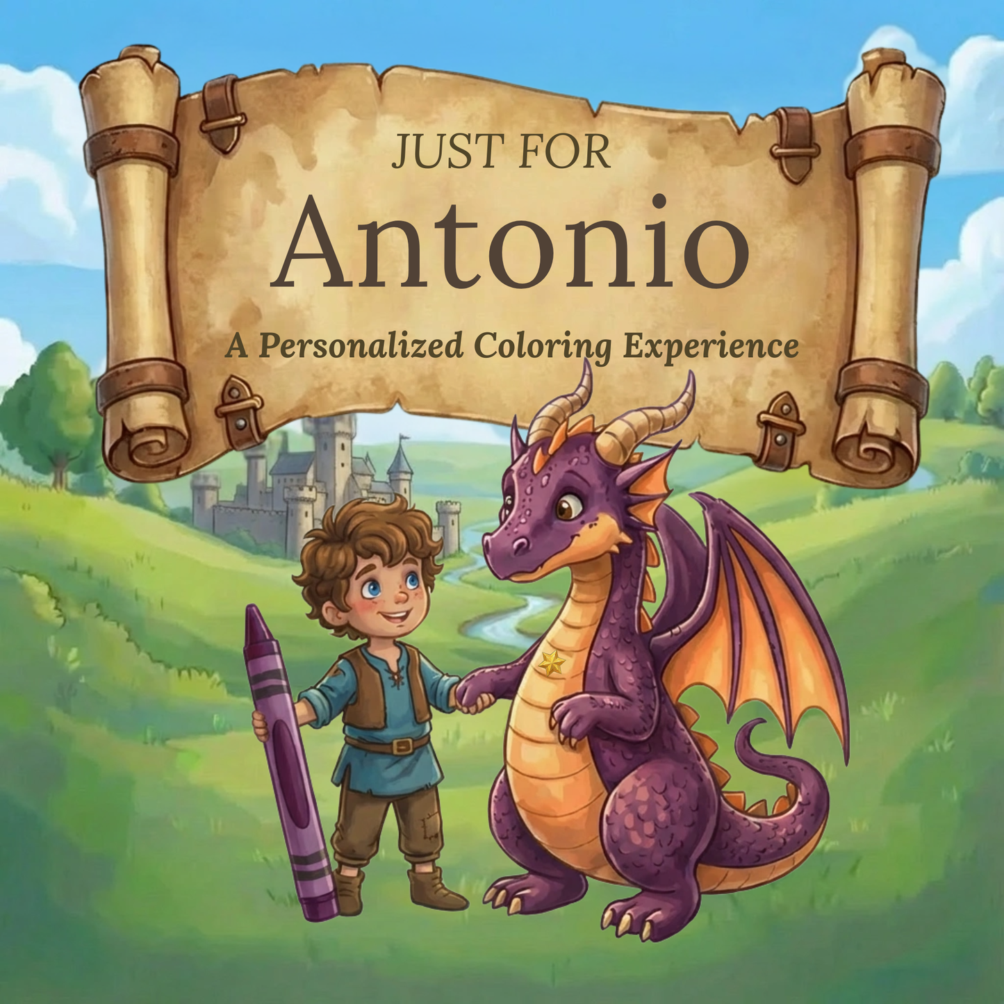 Antonio Personalized Coloring Book | Ages 4-8 | L.K. Bunting