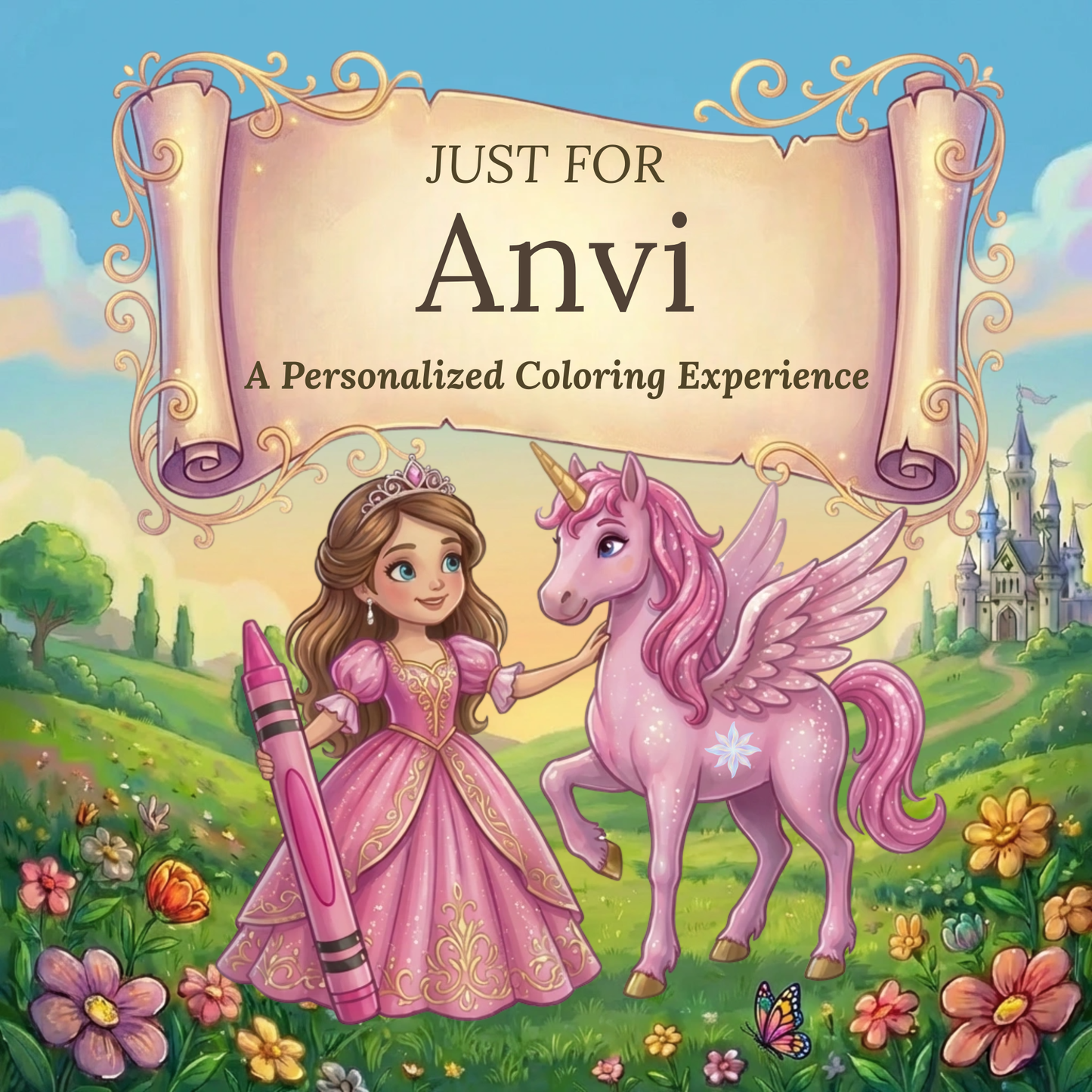 Anvi Personalized Coloring Book | Ages 4-8 | L.K. Bunting