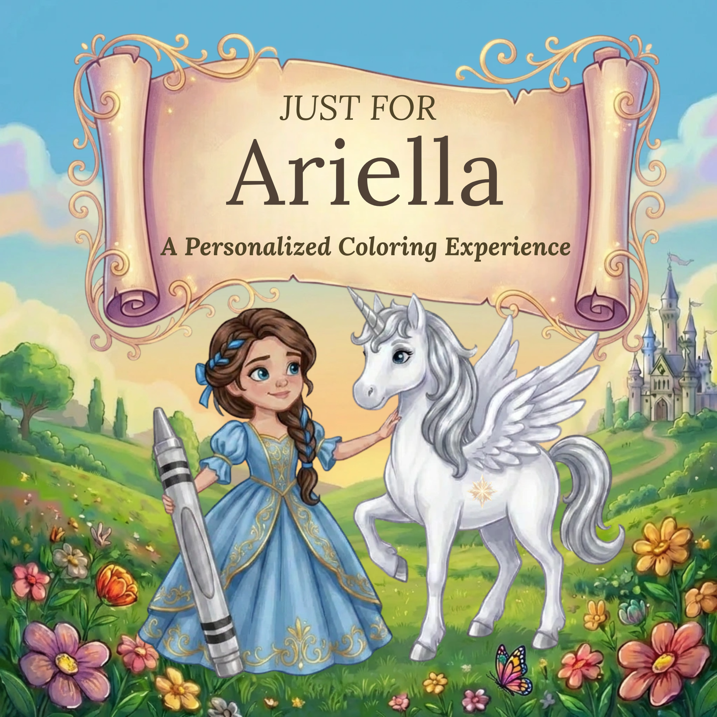 Ariella Personalized Coloring Book | Ages 4-8 | L.K. Bunting