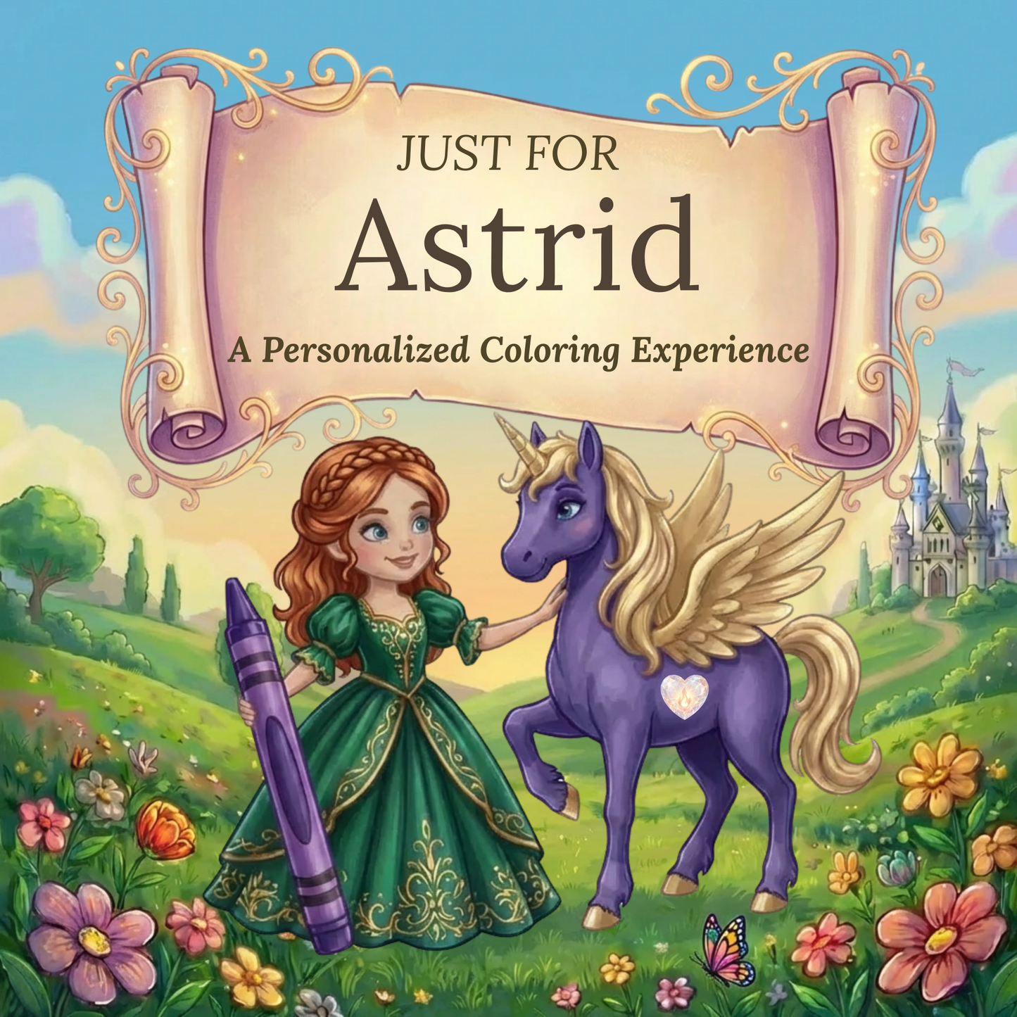 Astrid Personalized Coloring Book | Ages 4-8 | L.K. Bunting
