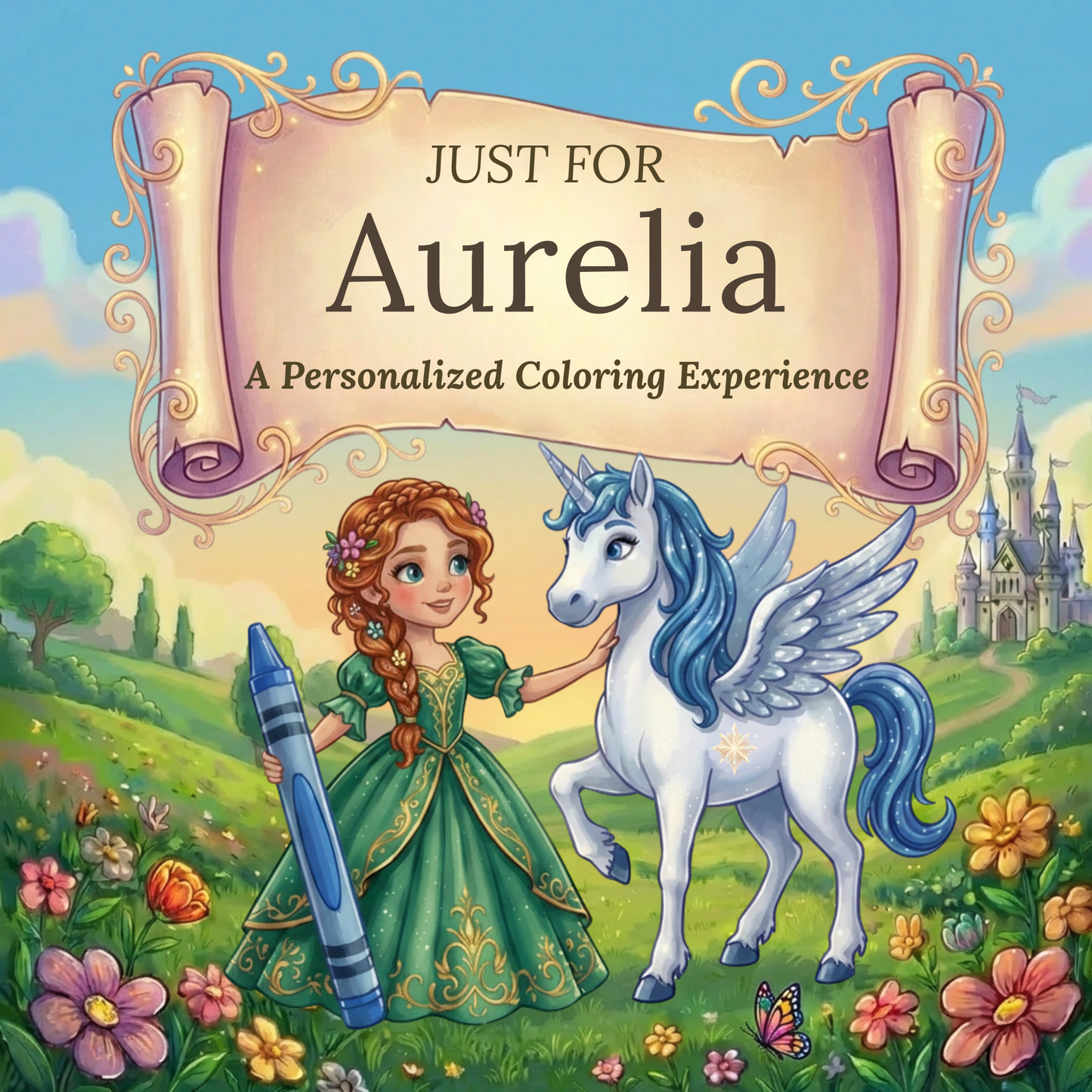 Aurelia Personalized Coloring Book | Ages 4-8 | L.K. Bunting