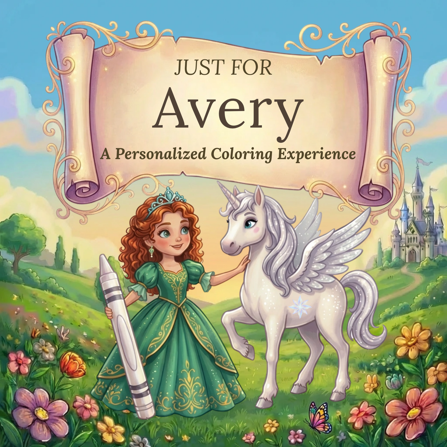 Avery Personalized Coloring Book | Ages 4-8 | L.K. Bunting