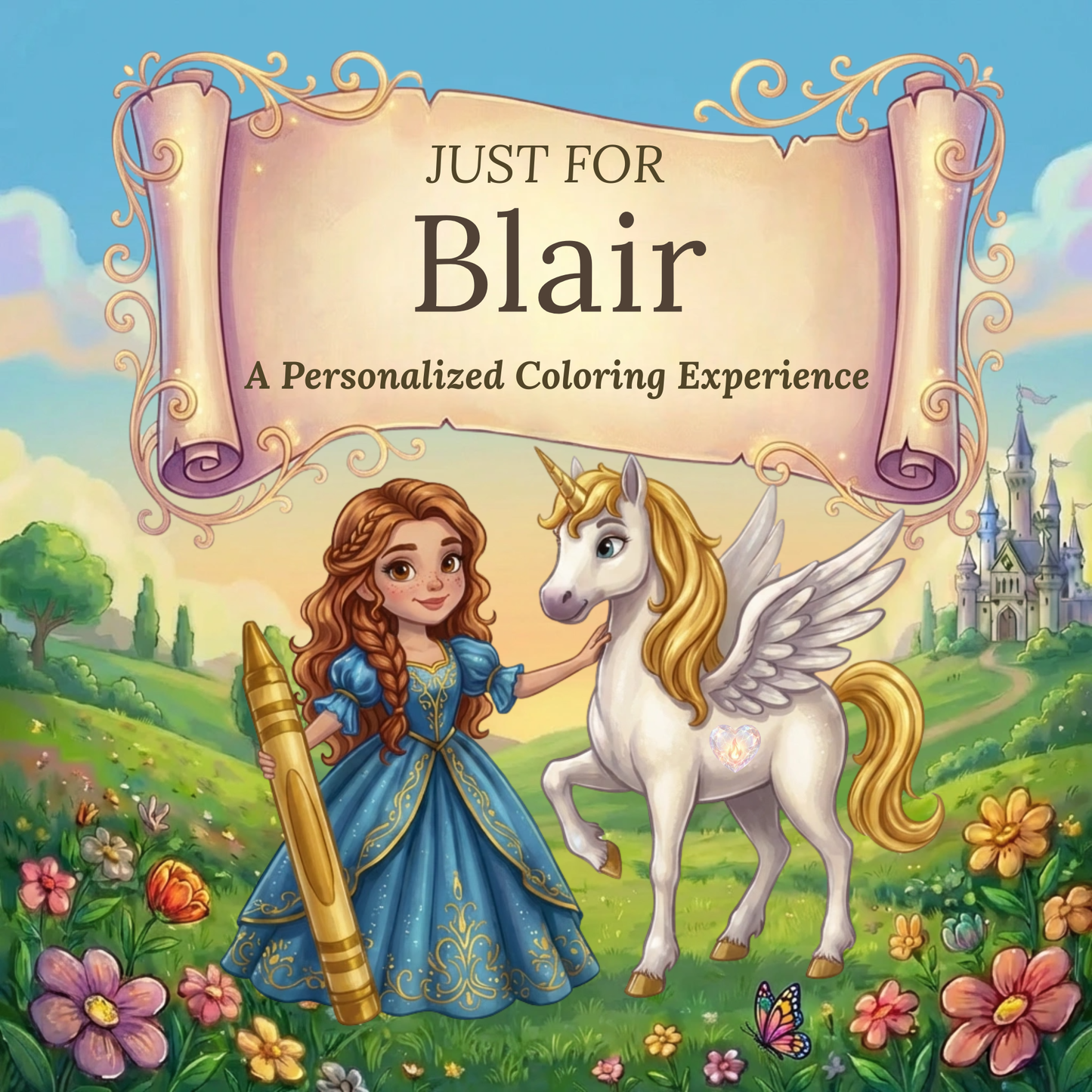 Blair Personalized Coloring Book | Ages 4-8 | L.K. Bunting