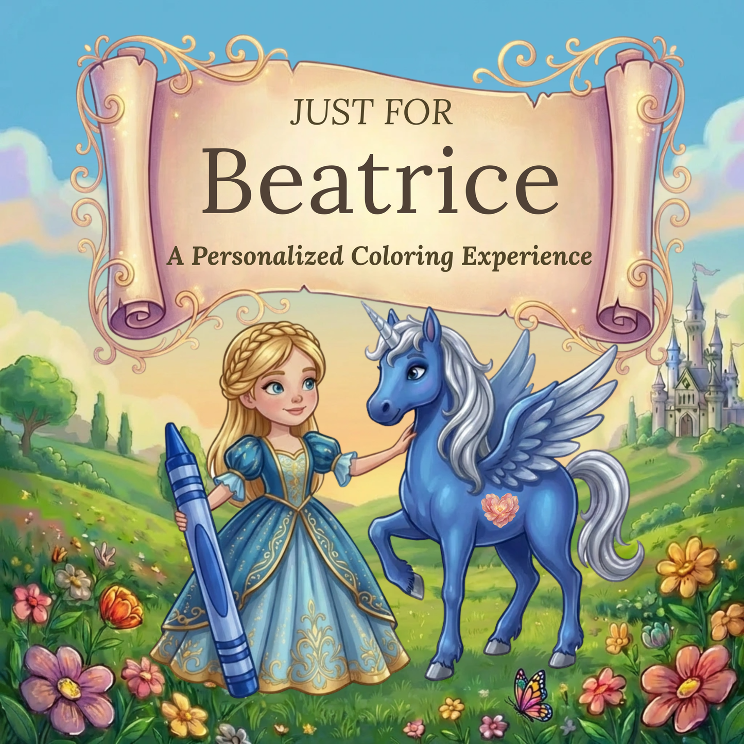Beatrice Personalized Coloring Book | Ages 4-8 | L.K. Bunting