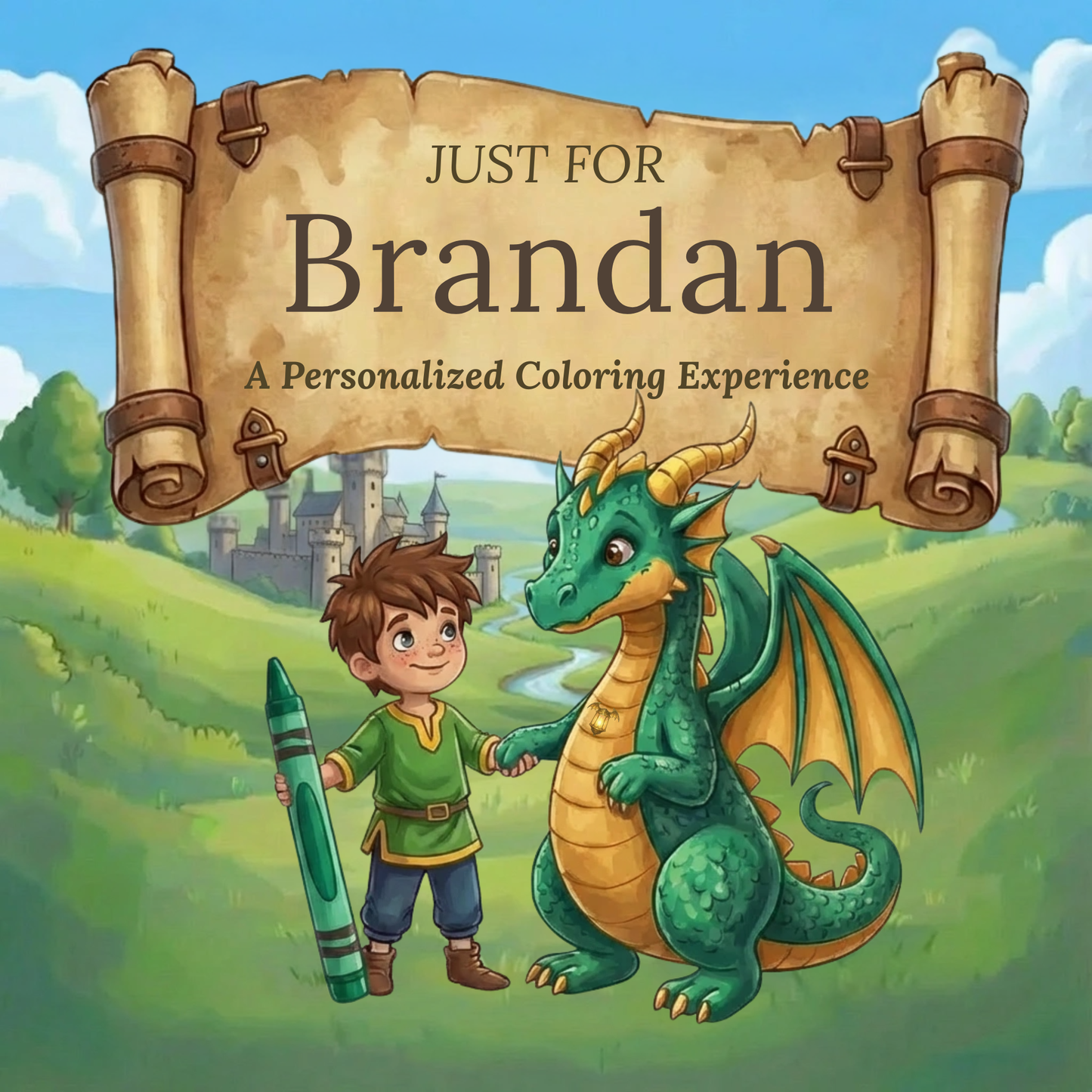 Brandan Personalized Coloring Book | Ages 4-8 | L.K. Bunting
