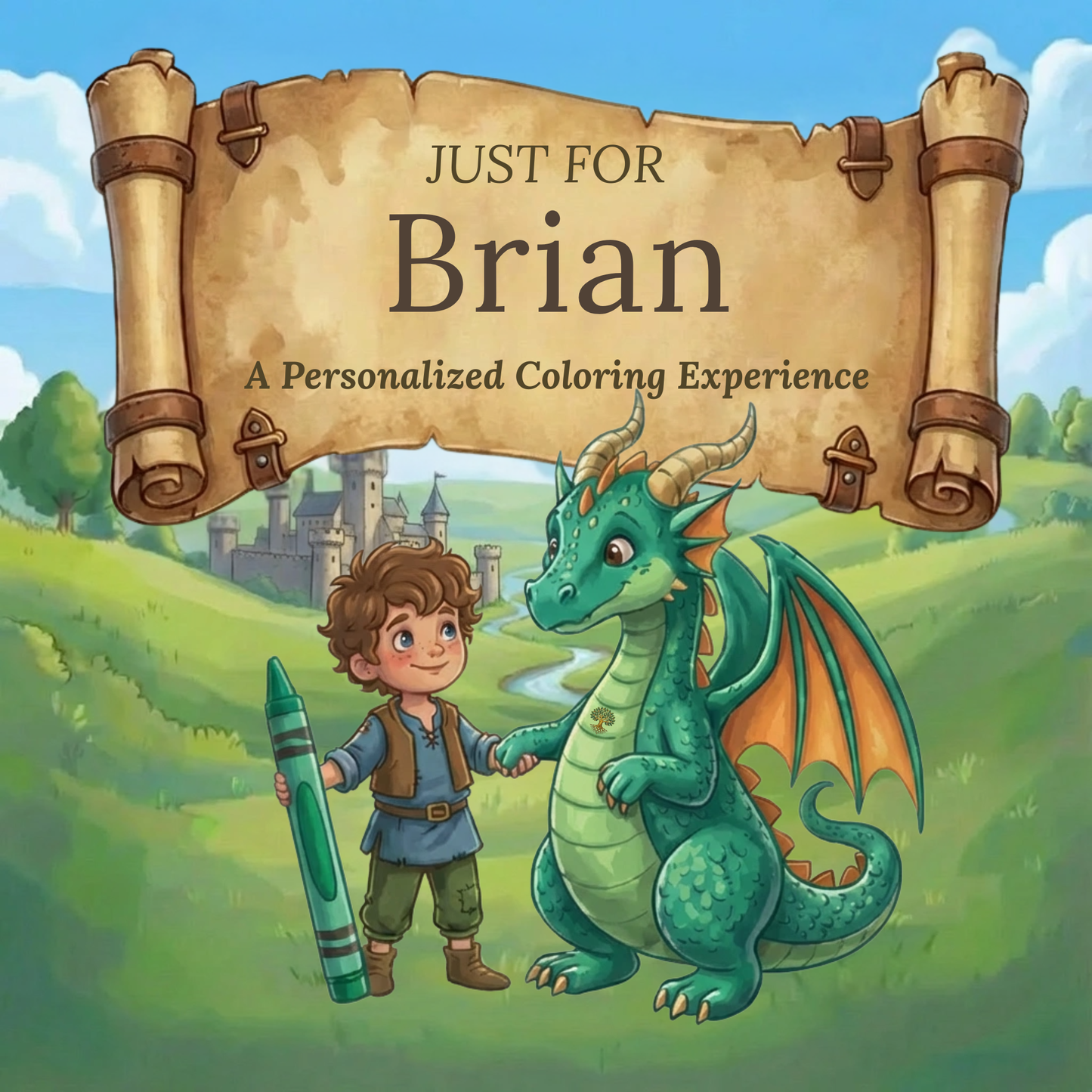 Brian Personalized Coloring Book | Ages 4-8 | L.K. Bunting