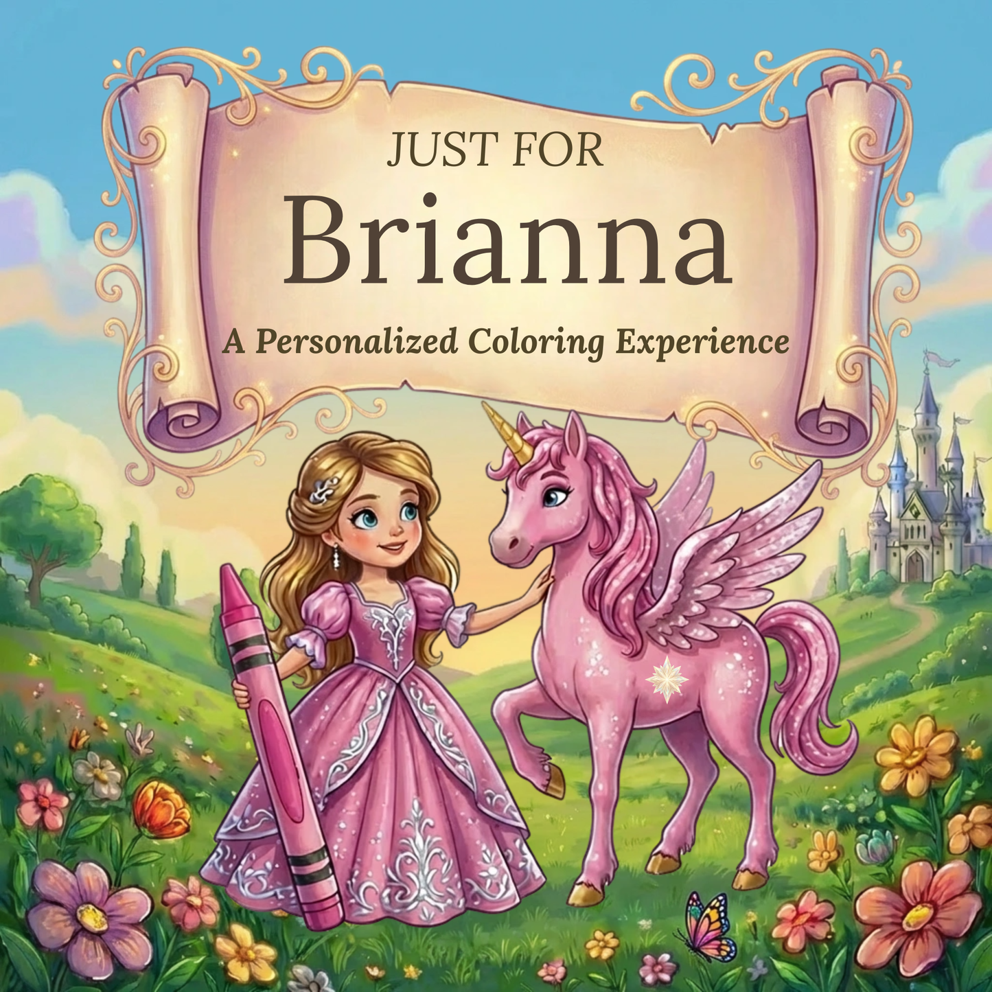 Brianna Personalized Coloring Book | Ages 4-8 | L.K. Bunting