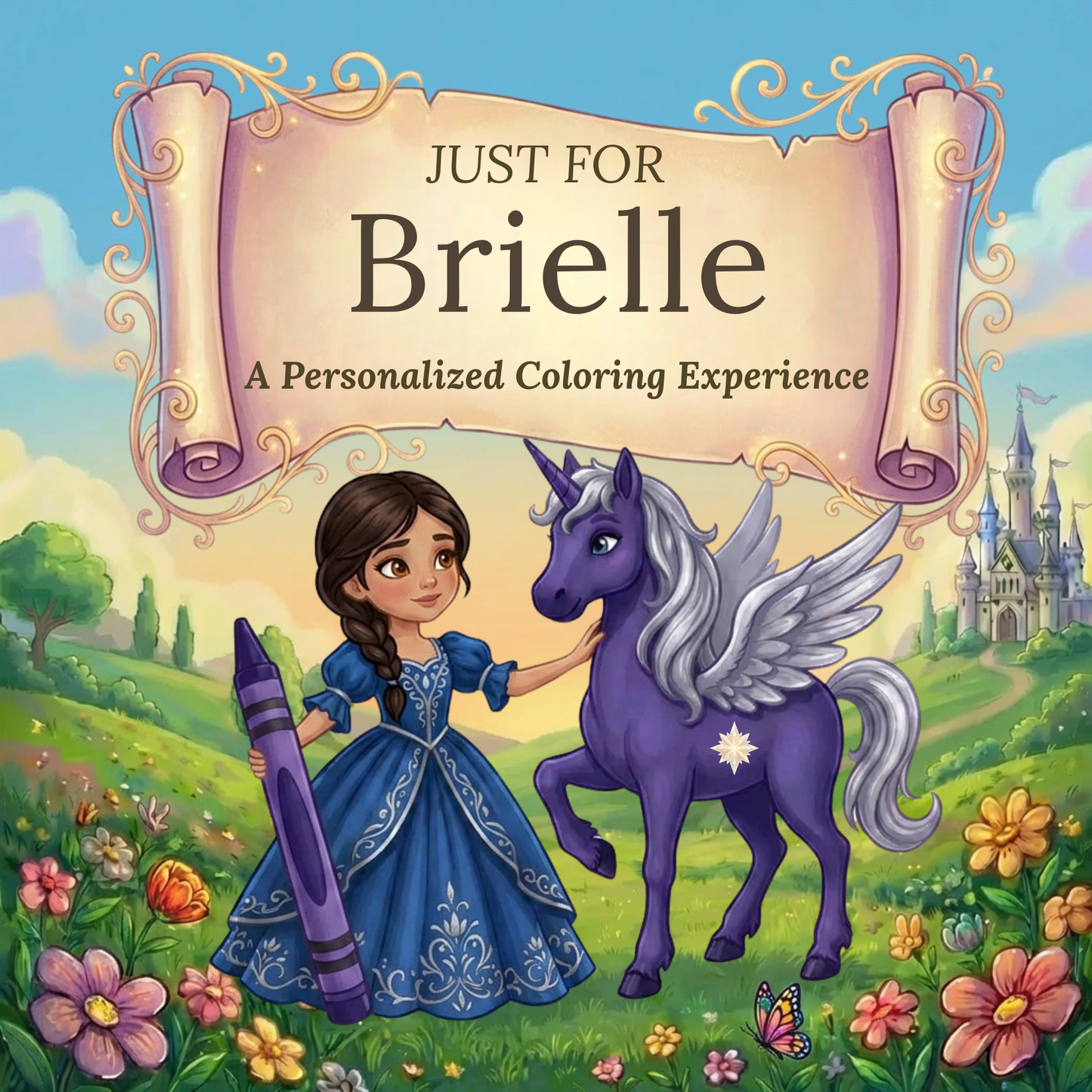 Brielle Personalized Coloring Book | Ages 4-8 | L.K. Bunting