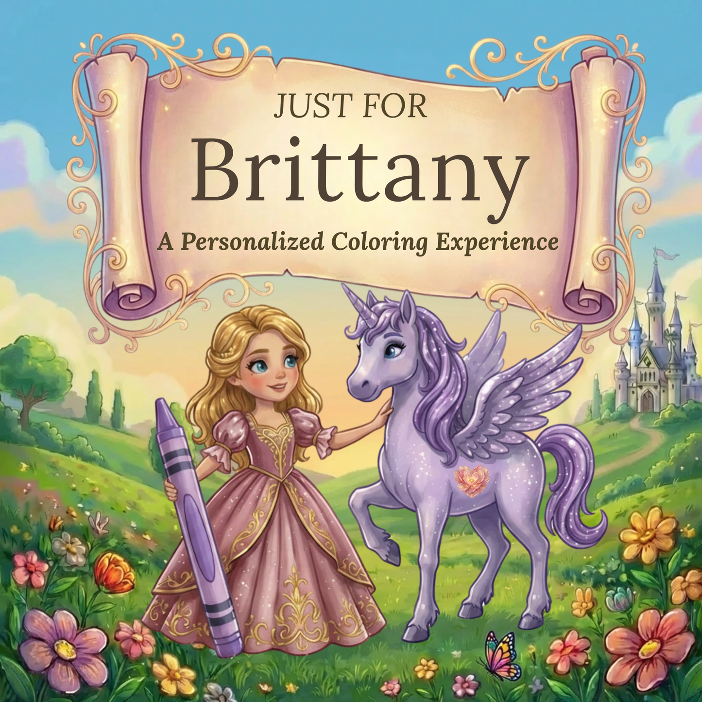 Brittany Personalized Coloring Book | Ages 4-8 | L.K. Bunting