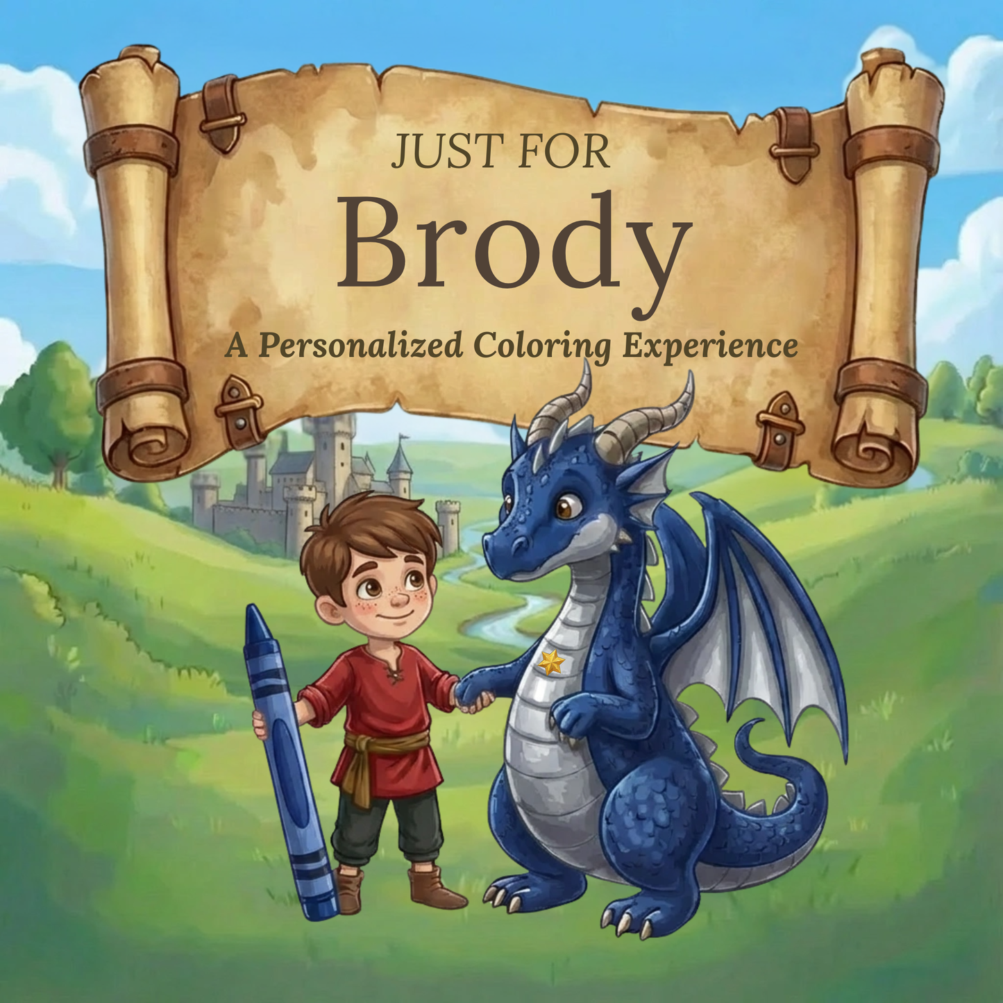 Brody Personalized Coloring Book | Ages 4-8 | L.K. Bunting