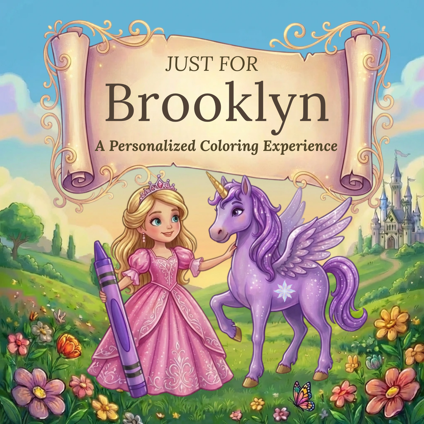 Brooklyn Personalized Coloring Book | Ages 4-8 | L.K. Bunting