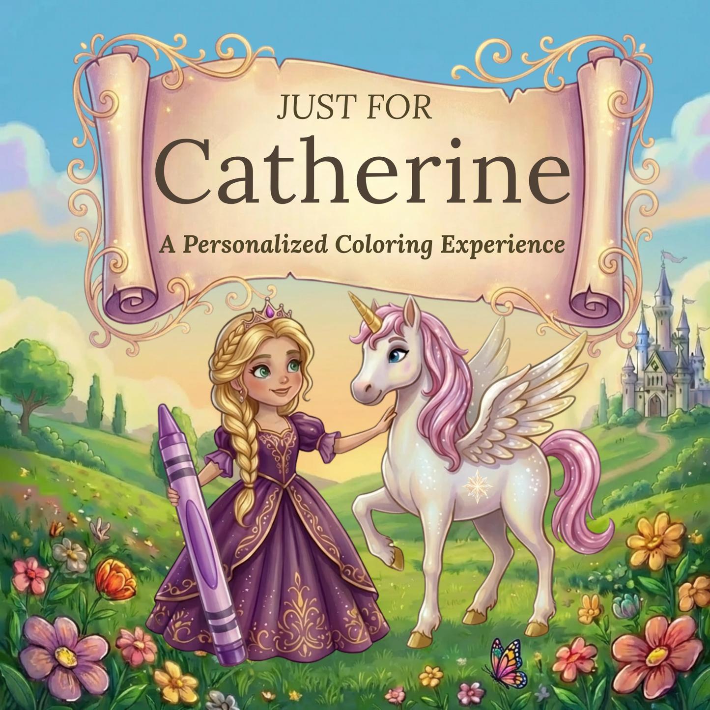 Catherine Personalized Coloring Book | Ages 4-8 | L.K. Bunting