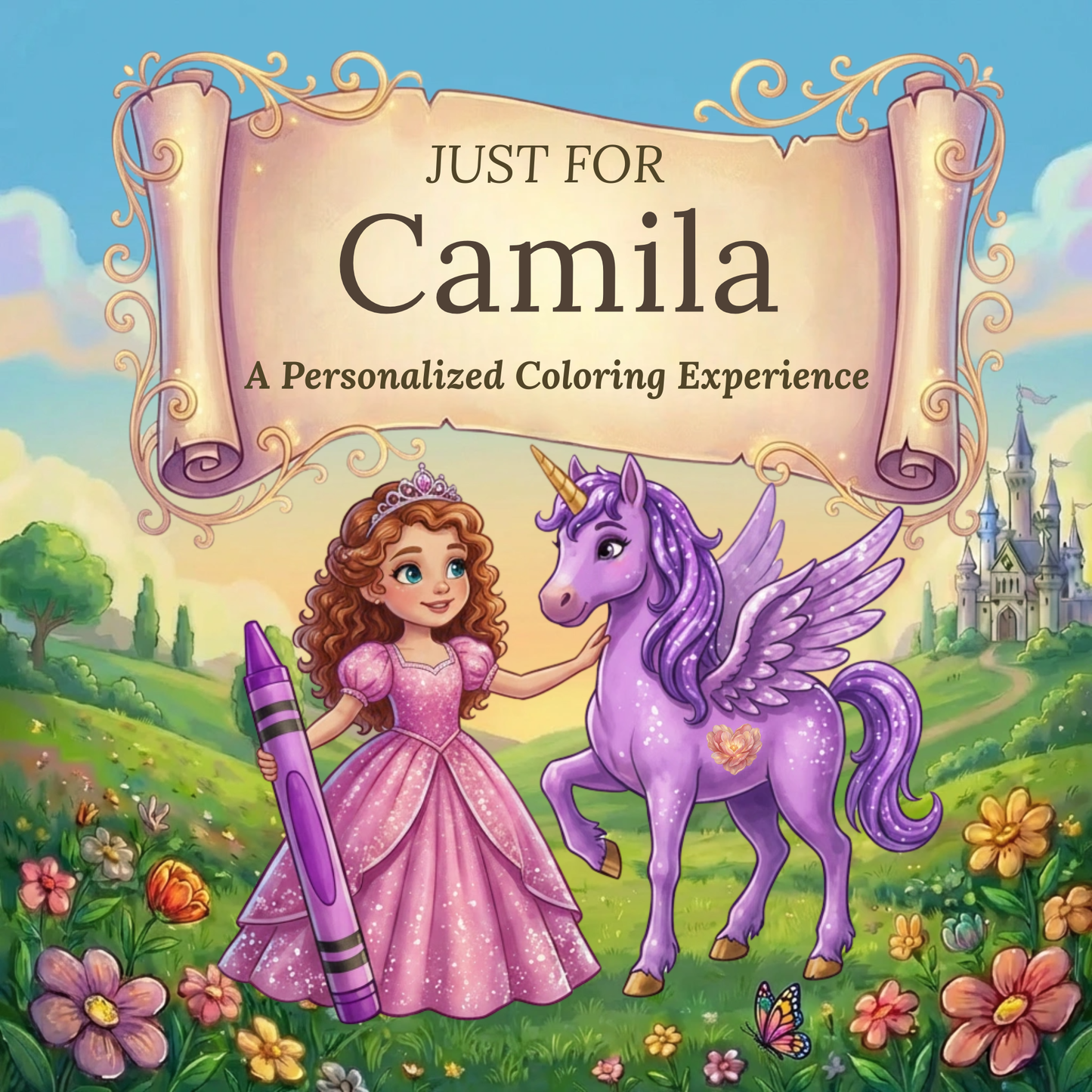Camila Personalized Coloring Book | Ages 4-8 | L.K. Bunting