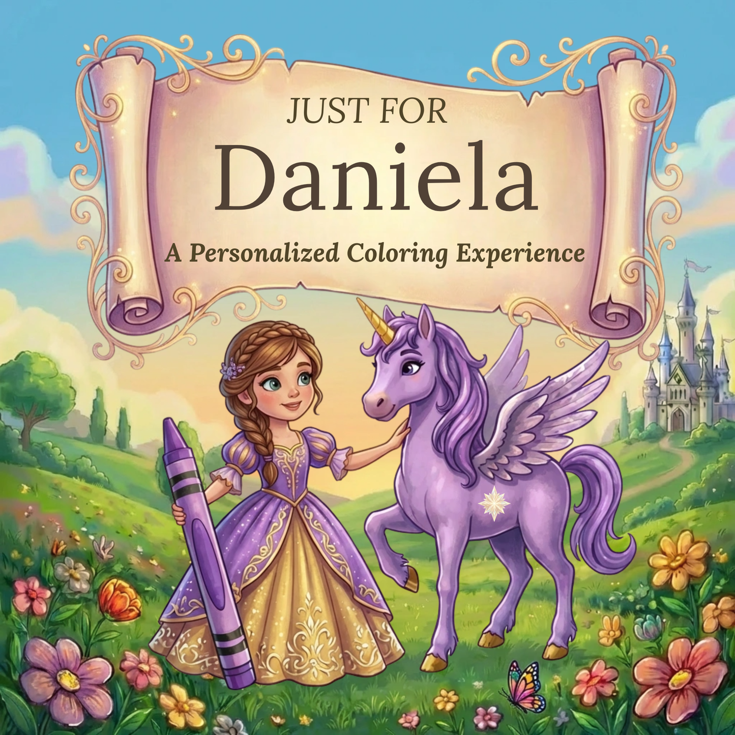 Daniela Personalized Coloring Book | Ages 4-8 | L.K. Bunting