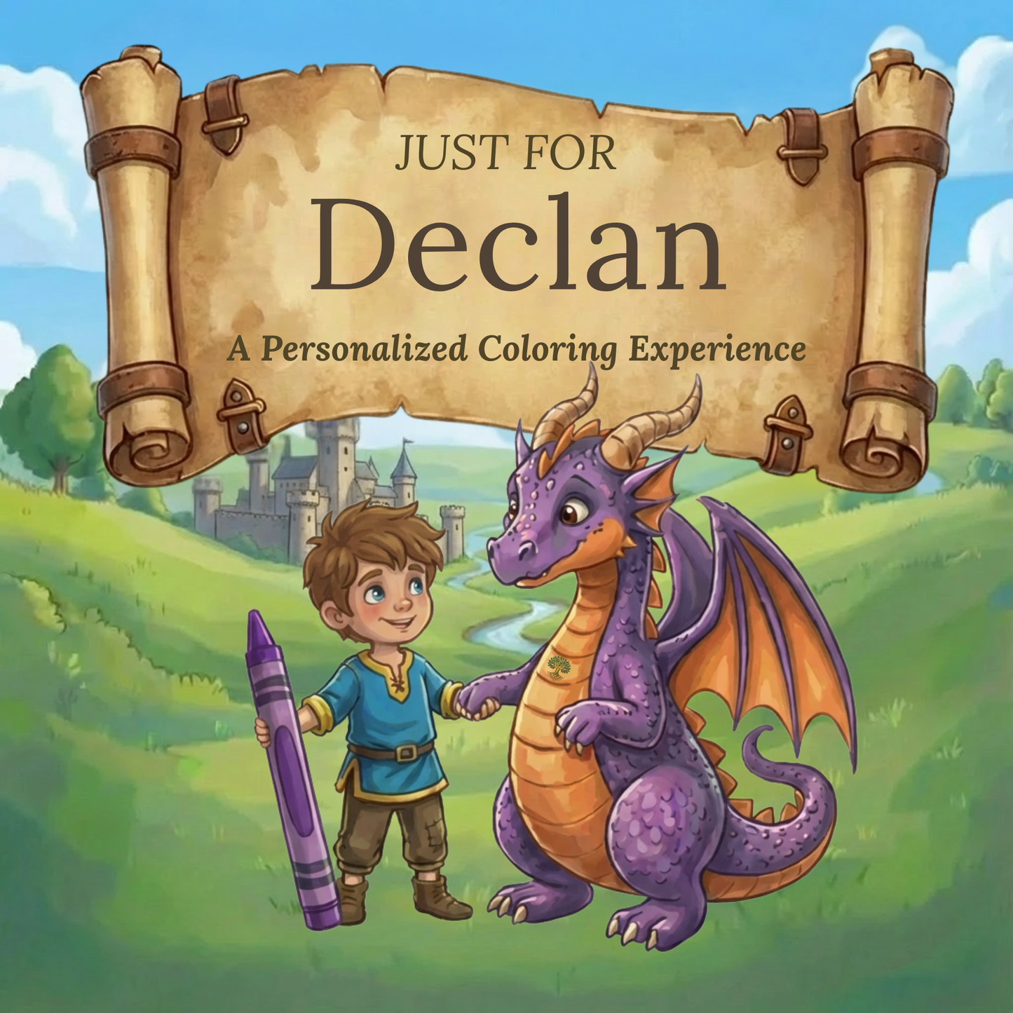 Declan Personalized Coloring Book | Ages 4-8 | L.K. Bunting
