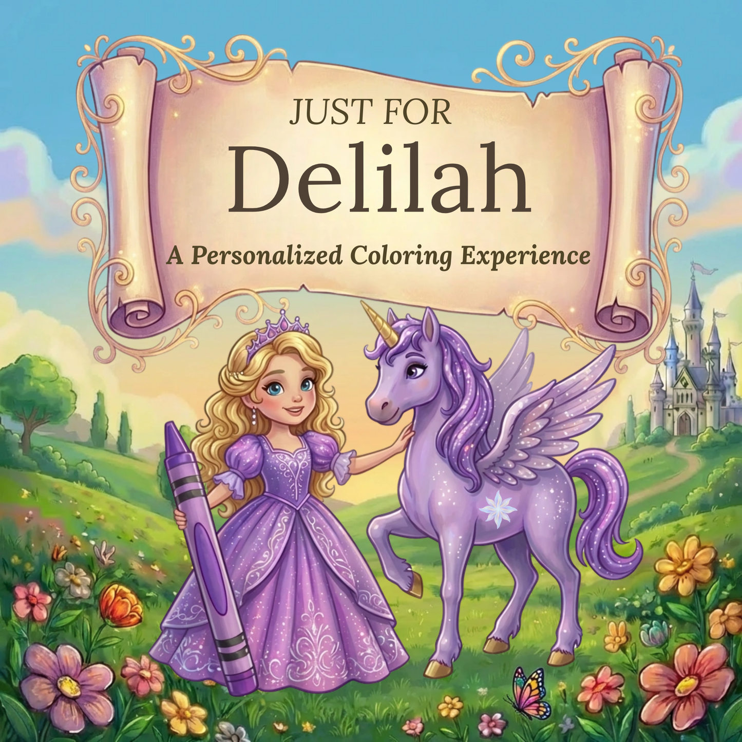 Delilah Personalized Coloring Book | Ages 4-8 | L.K. Bunting