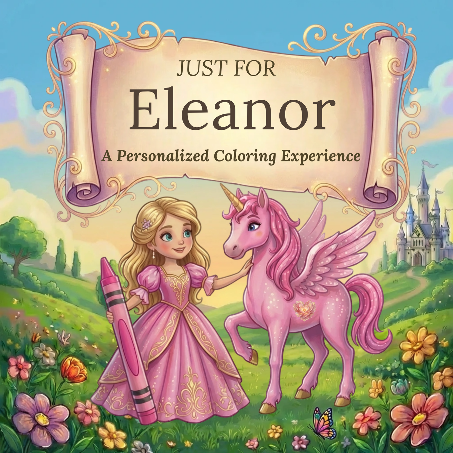 Eleanor Personalized Coloring Book | Ages 4-8 | L.K. Bunting