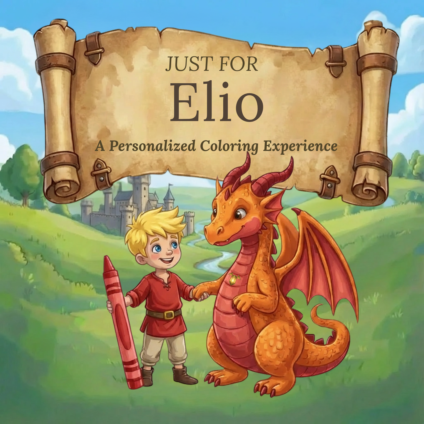 Elio Personalized Coloring Book | Ages 4-8 | L.K. Bunting