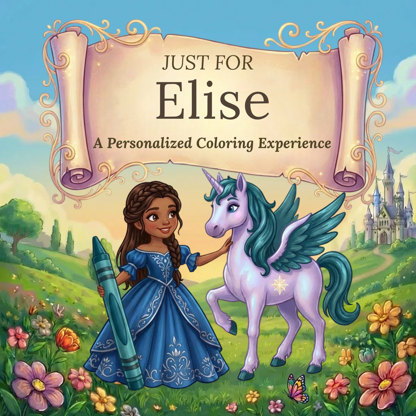 Elise Personalized Coloring Book | Ages 4-8 | L.K. Bunting