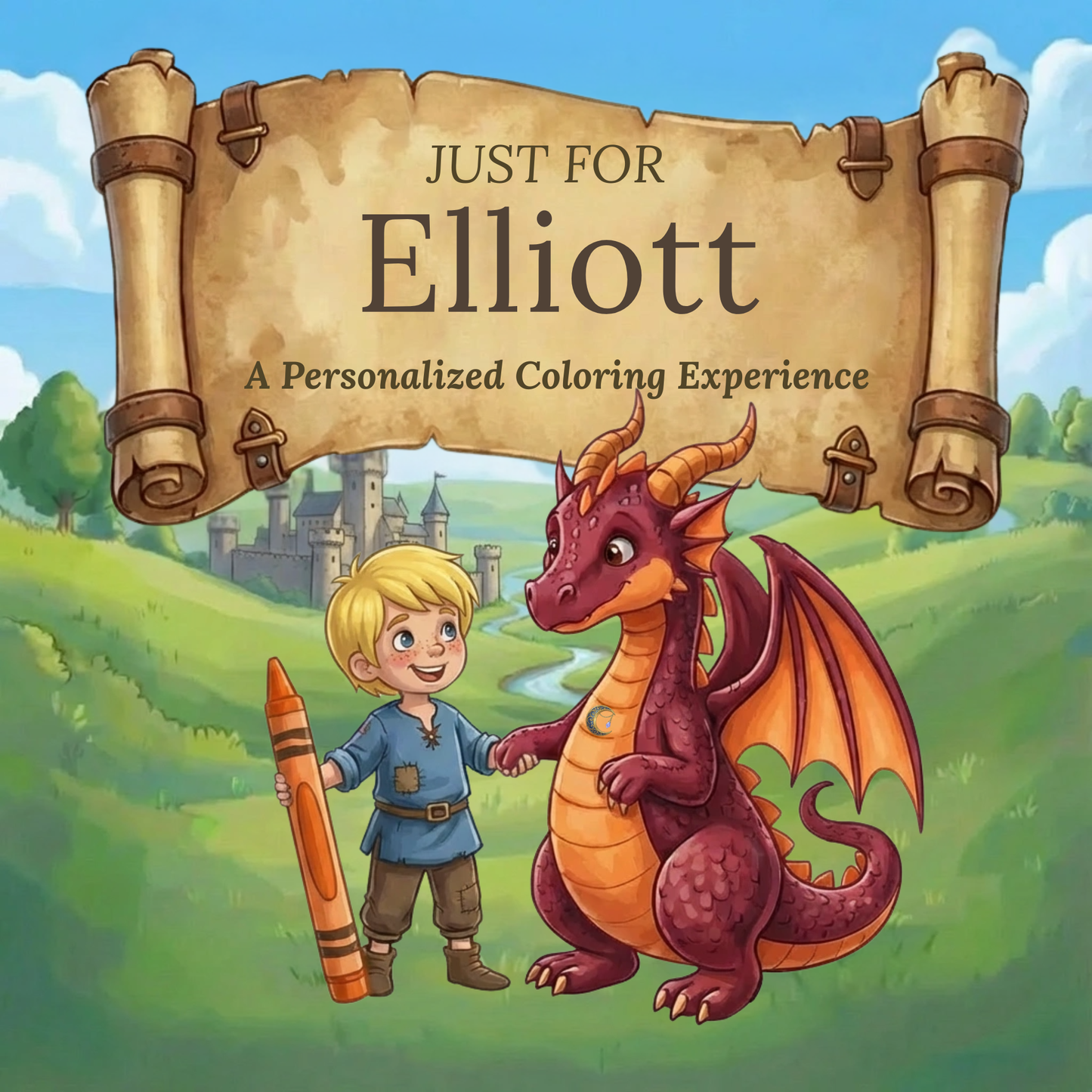 Elliott Personalized Coloring Book | Ages 4-8 | L.K. Bunting