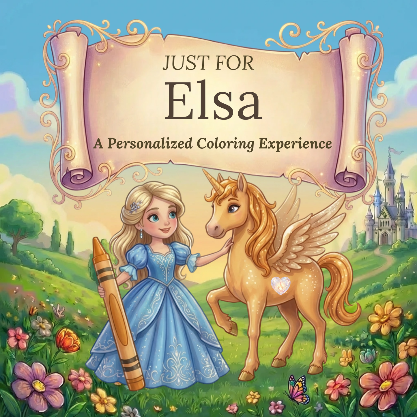 Elsa Personalized Coloring Book | Ages 4-8 | L.K. Bunting