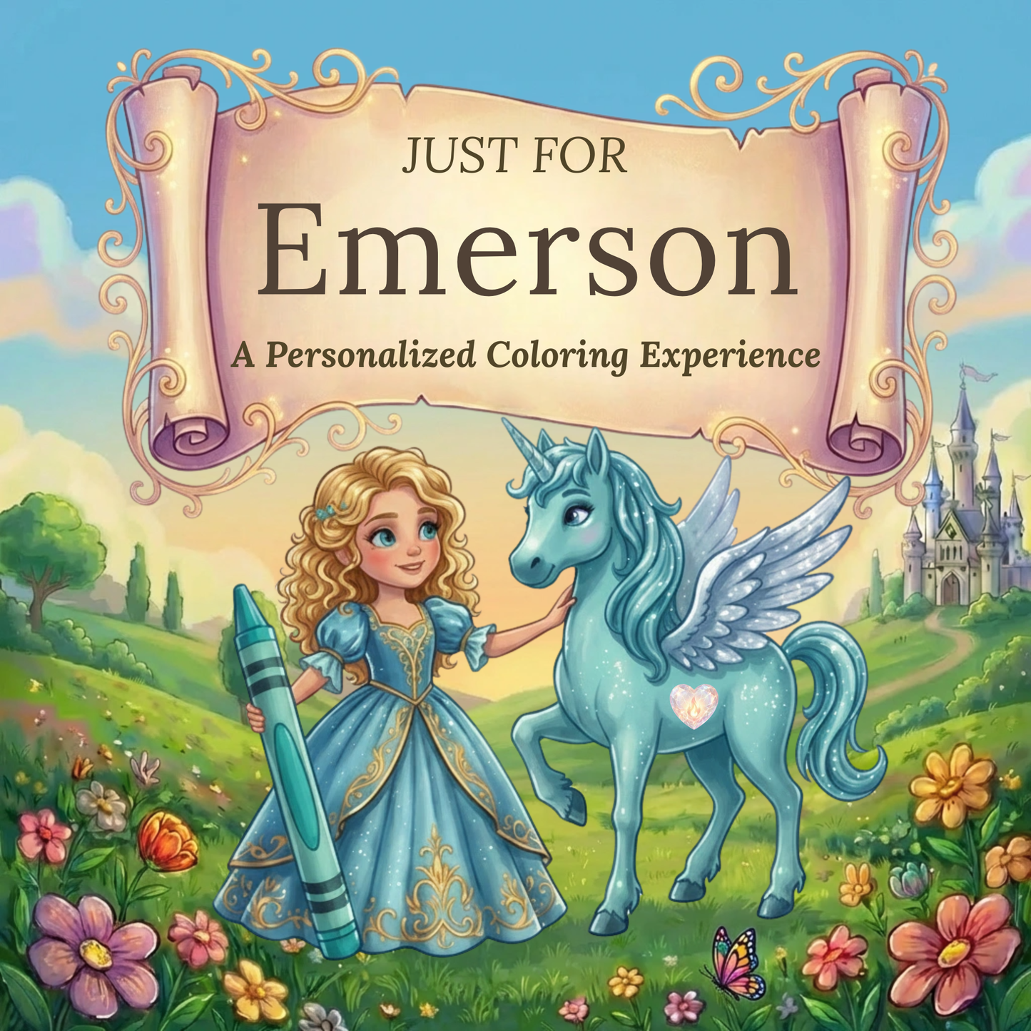 Emerson Personalized Coloring Book | Ages 4-8 | L.K. Bunting