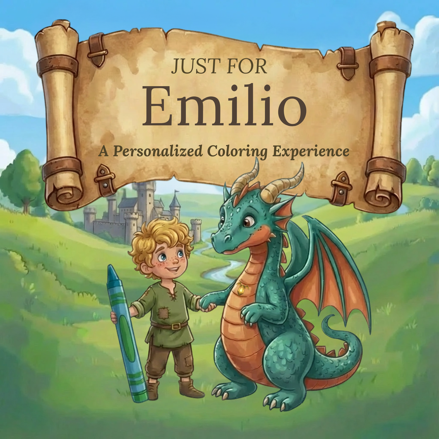 Emilio Personalized Coloring Book | Ages 4-8 | L.K. Bunting