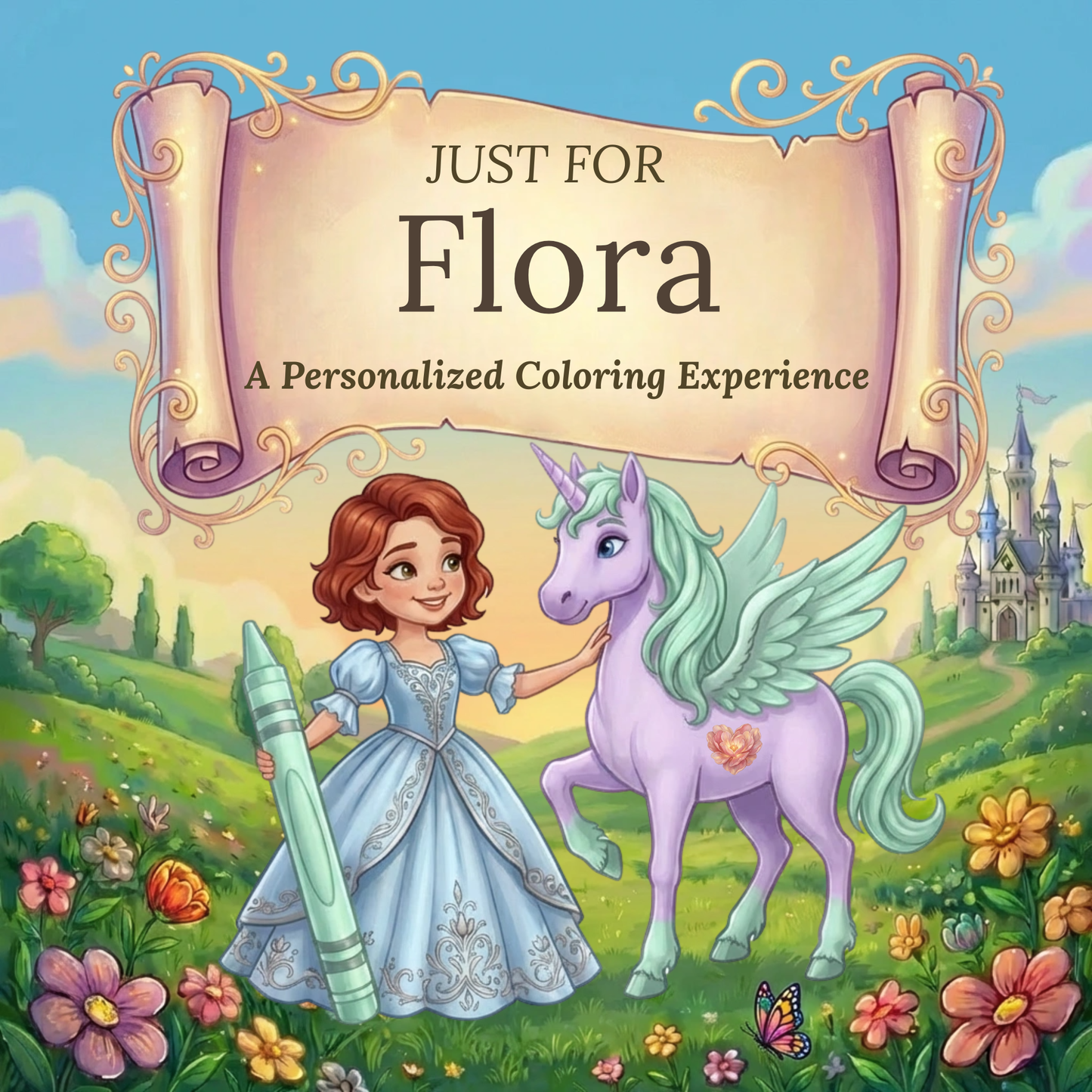 Flora Personalized Coloring Book | Ages 4-8 | L.K. Bunting