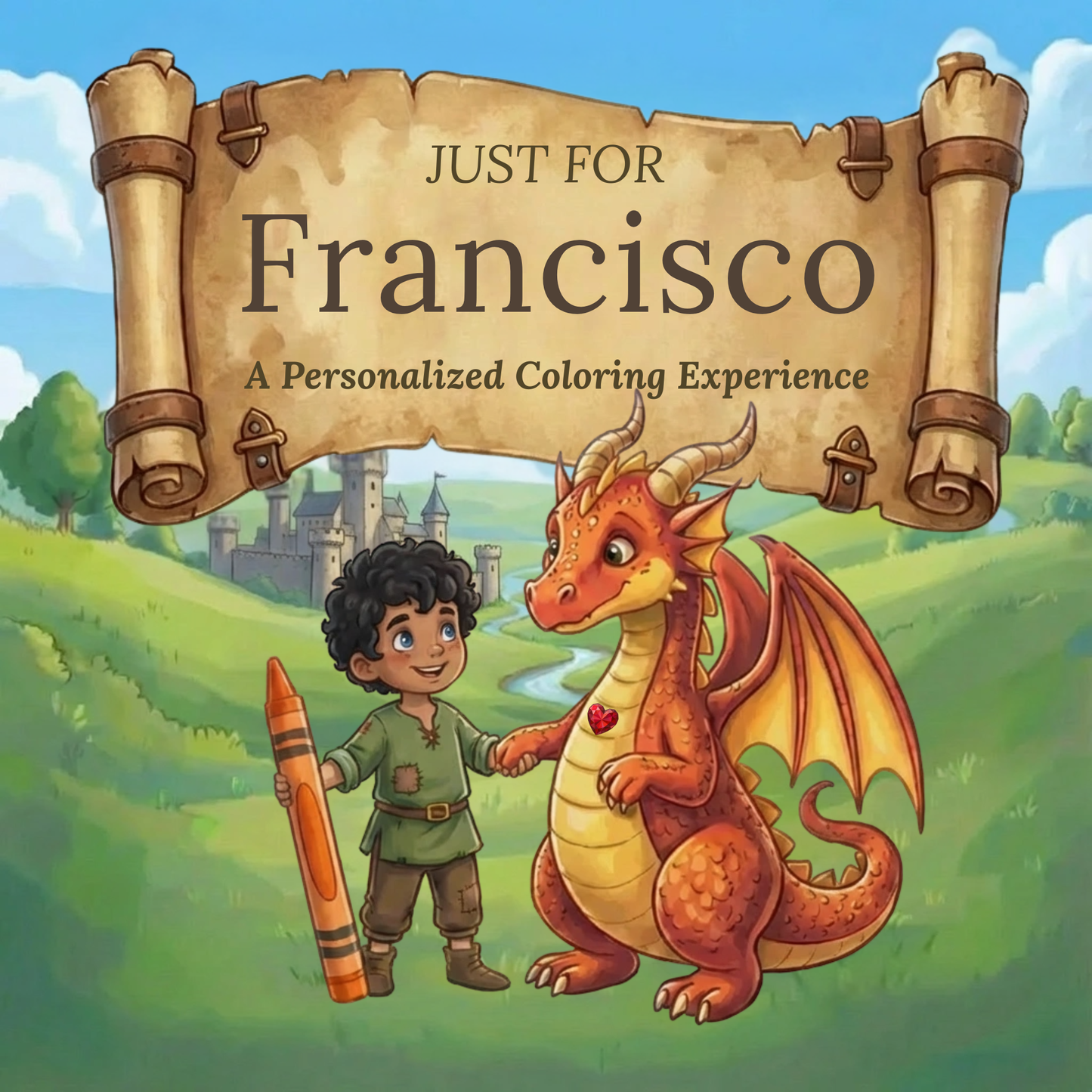 Francisco Personalized Coloring Book | Ages 4-8 | L.K. Bunting