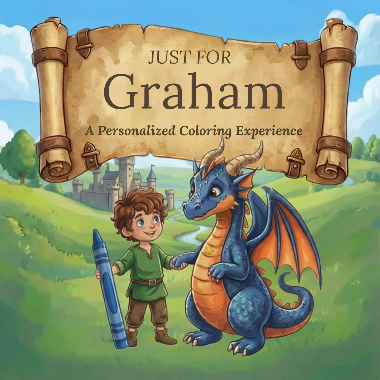 Graham Personalized Coloring Book | Ages 4-8 | L.K. Bunting