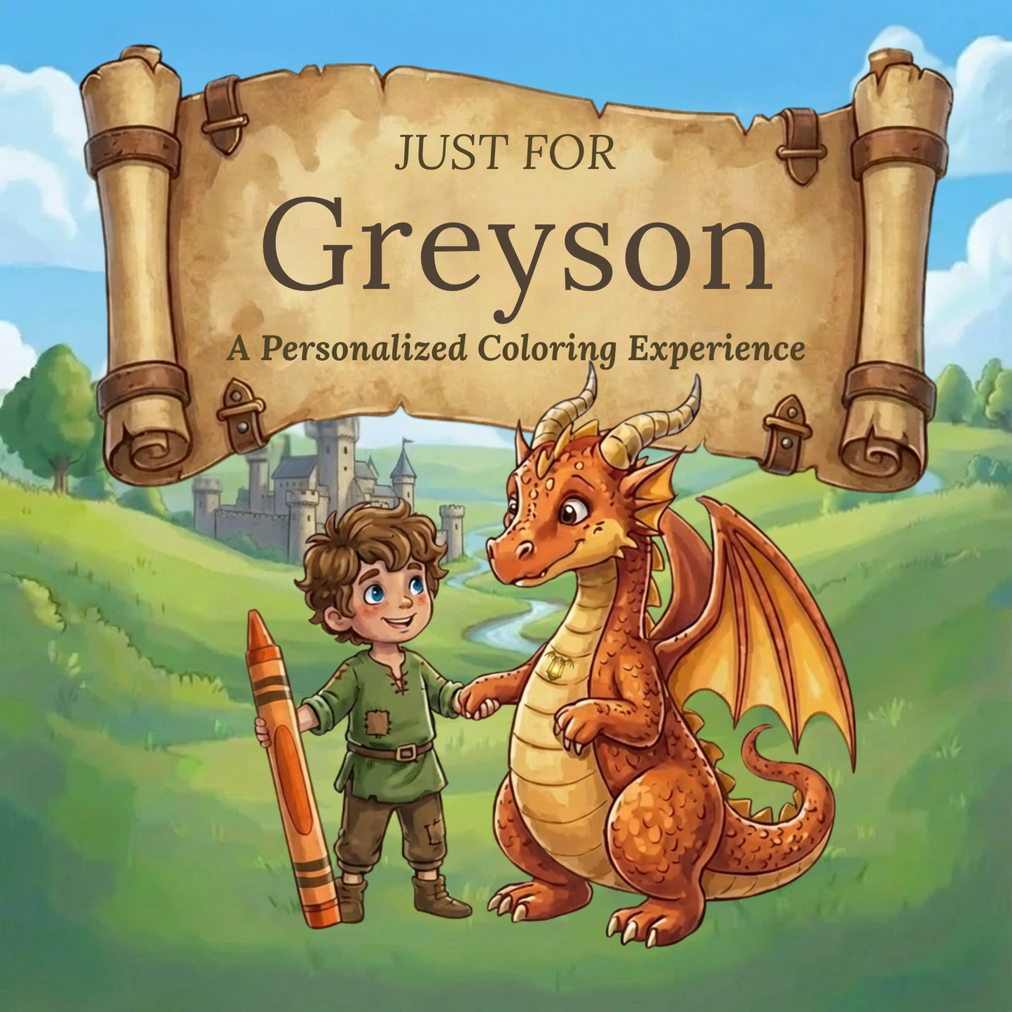Greyson Personalized Coloring Book | Ages 4-8 | L.K. Bunting