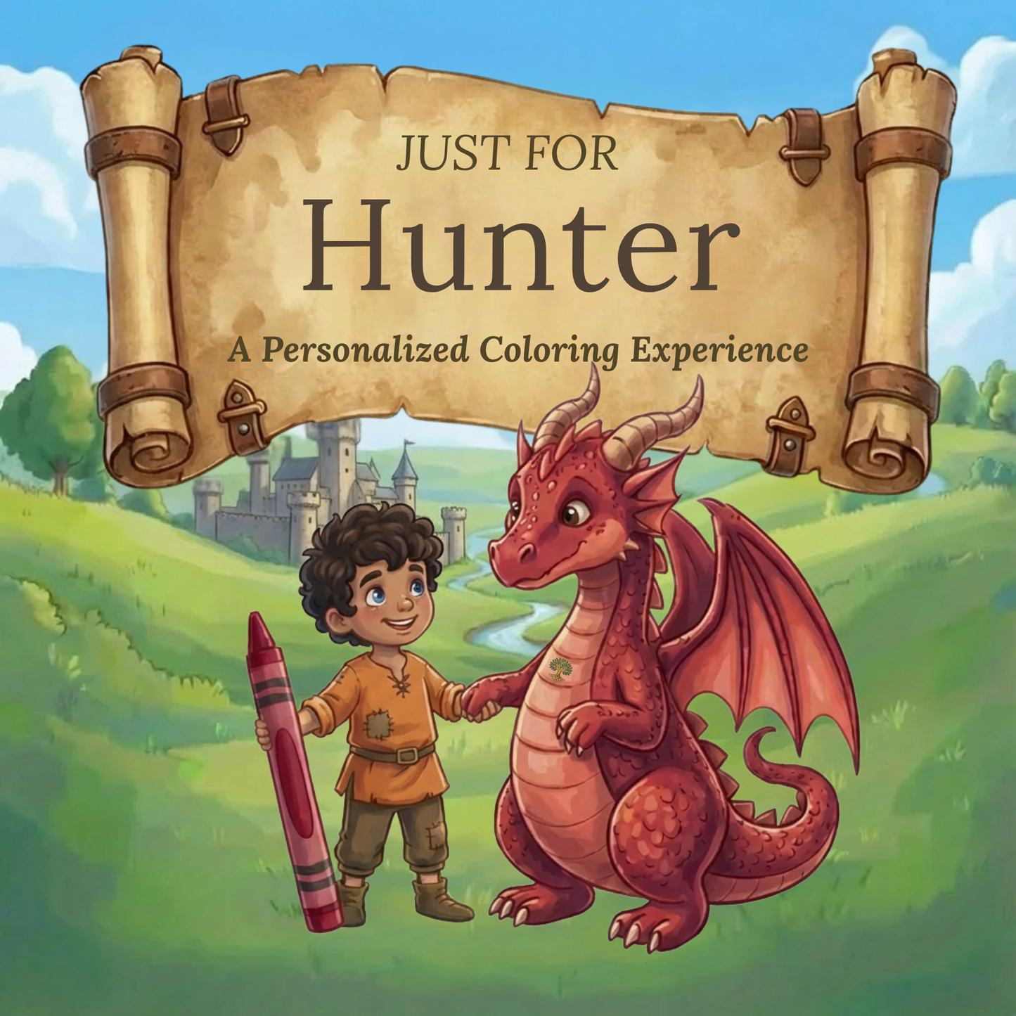 Hunter Personalized Coloring Book | Ages 4-8 | L.K. Bunting