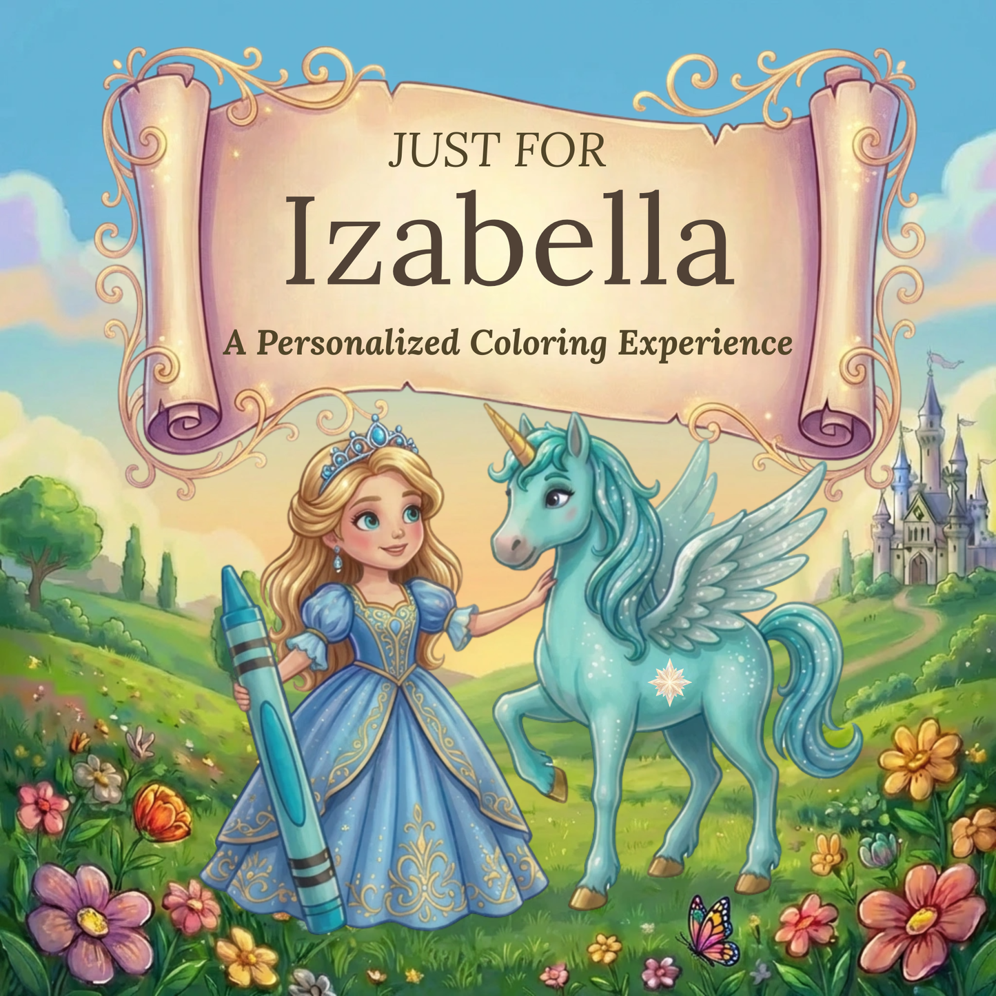 Izabella Personalized Coloring Book | Ages 4-8 | L.K. Bunting