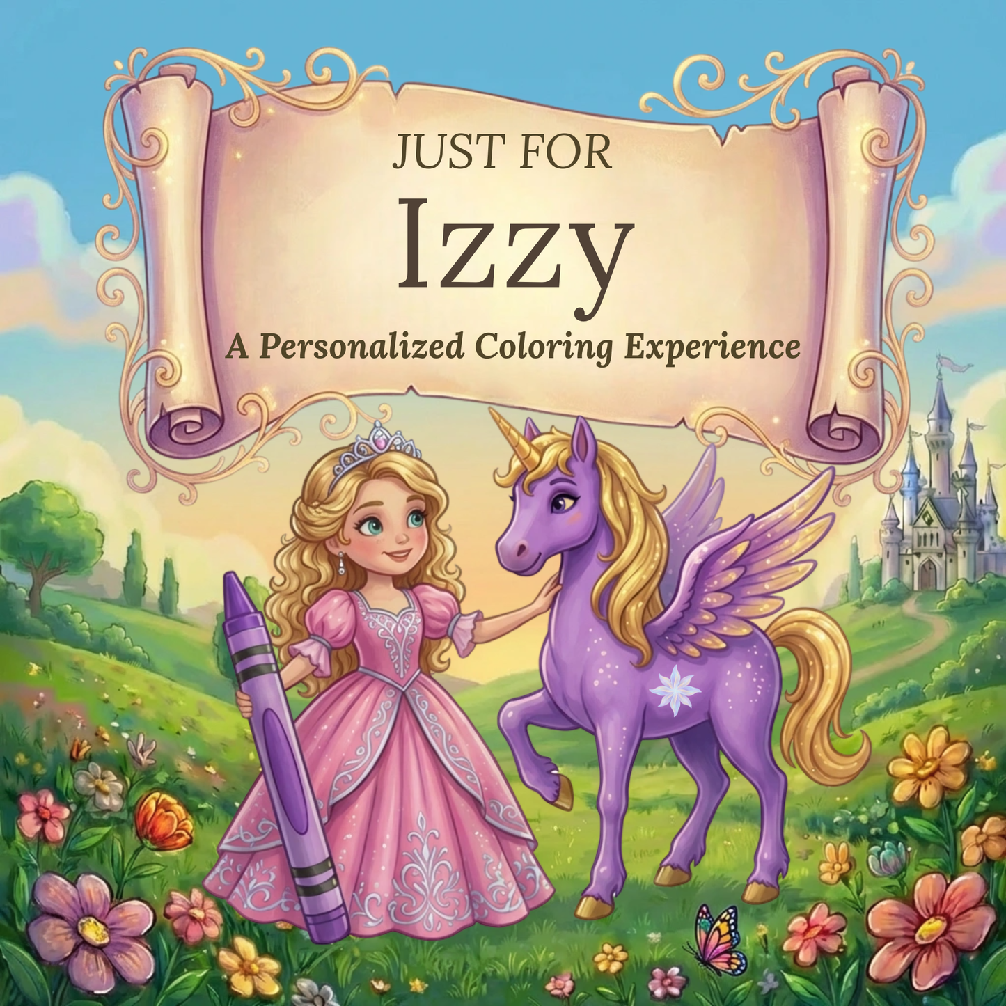 Izzy Personalized Coloring Book | Ages 4-8 | L.K. Bunting