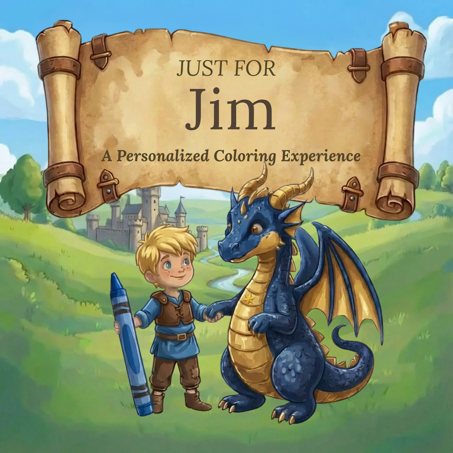 Jim Personalized Coloring Book | Ages 4-8 | L.K. Bunting