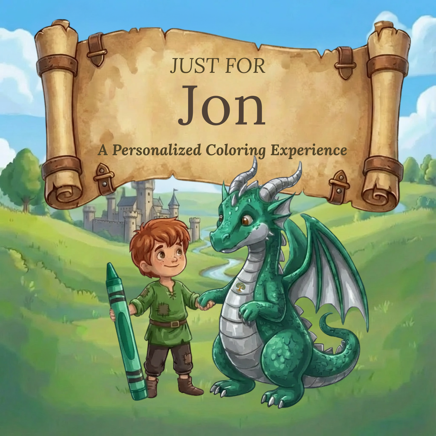Jon Personalized Coloring Book | Ages 4-8 | L.K. Bunting