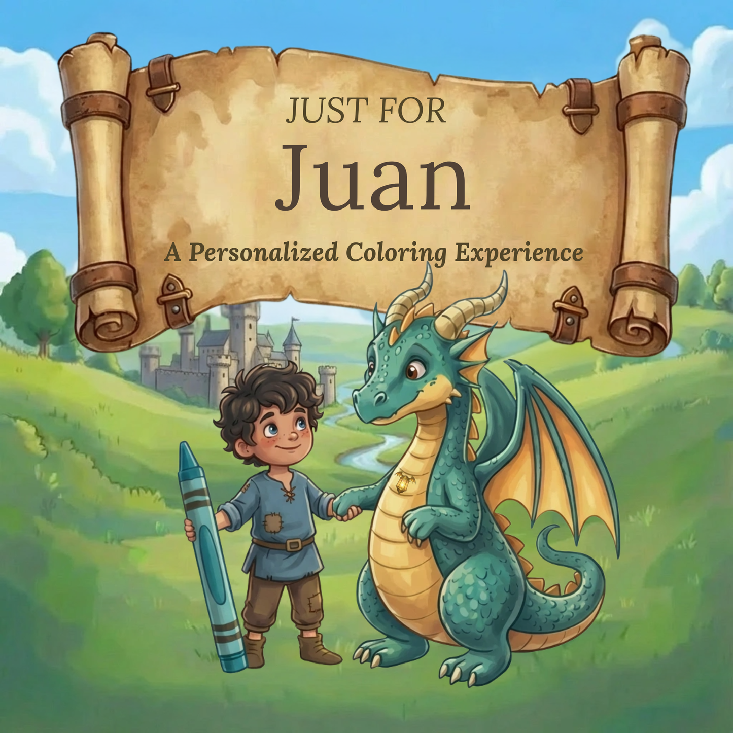 Juan Personalized Coloring Book | Ages 4-8 | L.K. Bunting