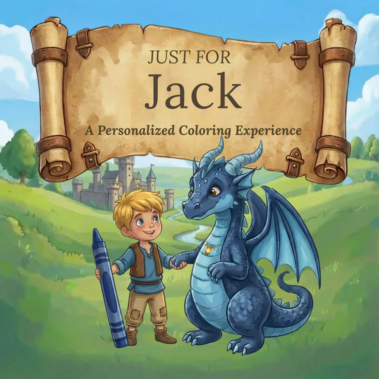 Jack Personalized Coloring Book | Ages 4-8 | L.K. Bunting