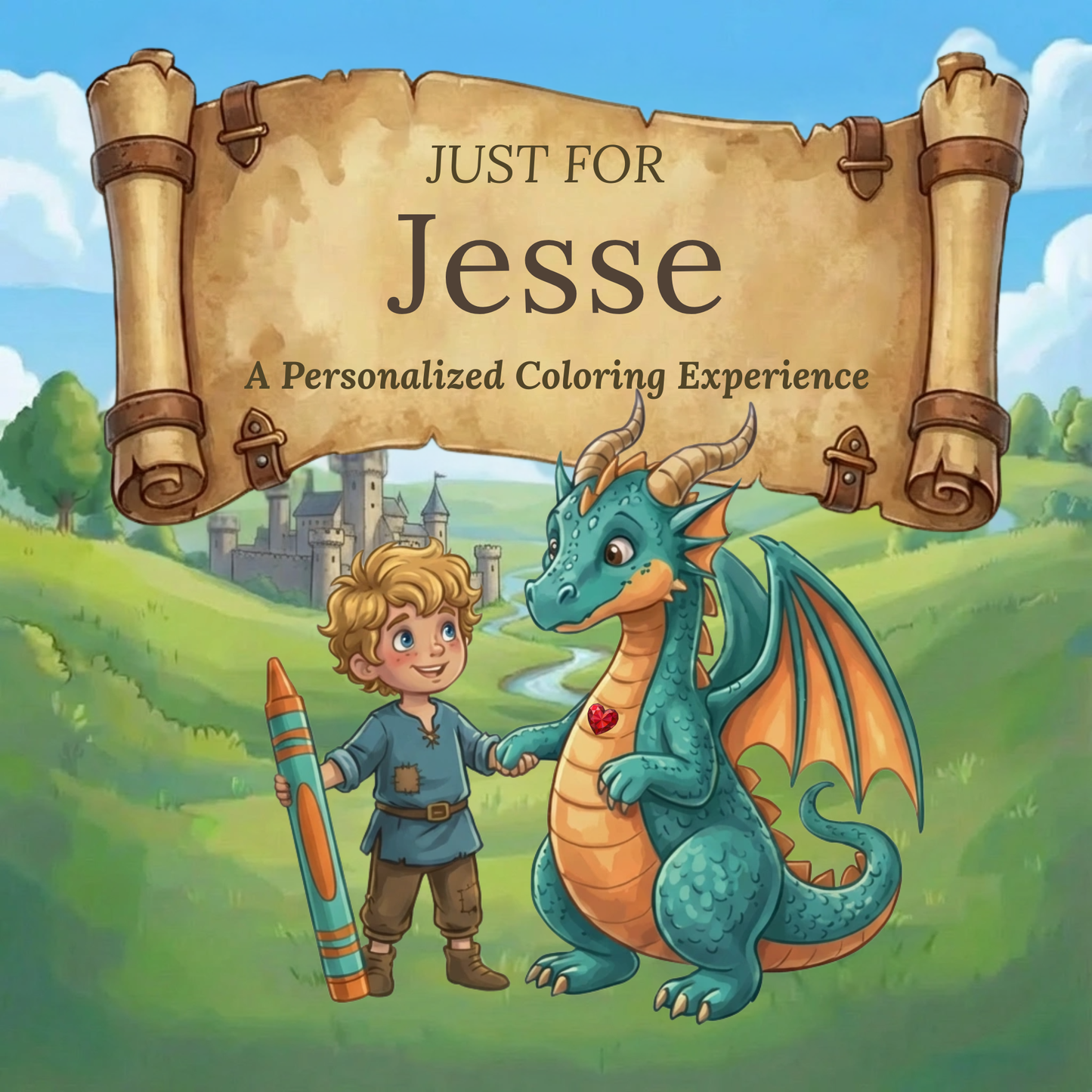 Jesse Personalized Coloring Book | Ages 4-8 | L.K. Bunting