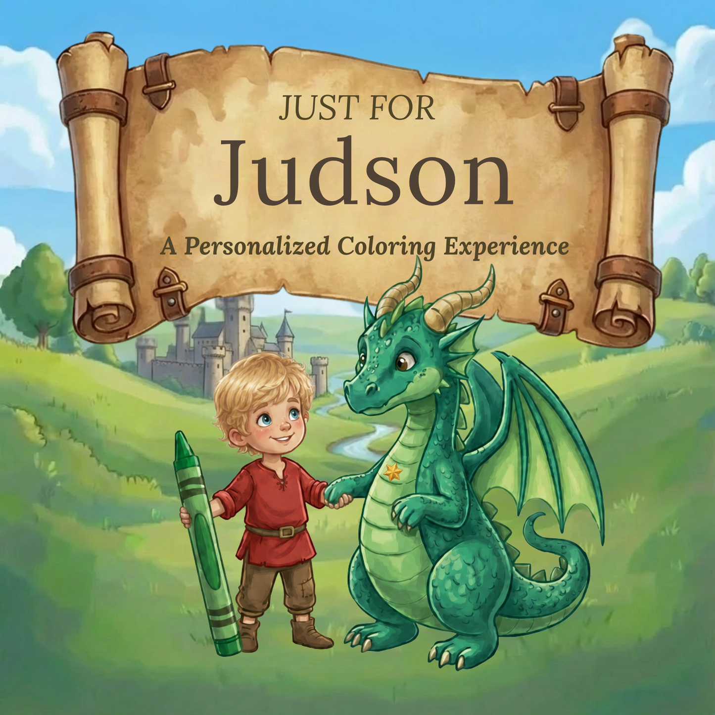 Judson Personalized Coloring Book | Ages 4-8 | L.K. Bunting
