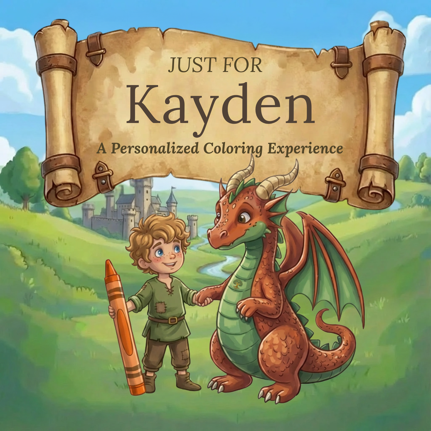 Kayden Personalized Coloring Book | Ages 4-8 | L.K. Bunting
