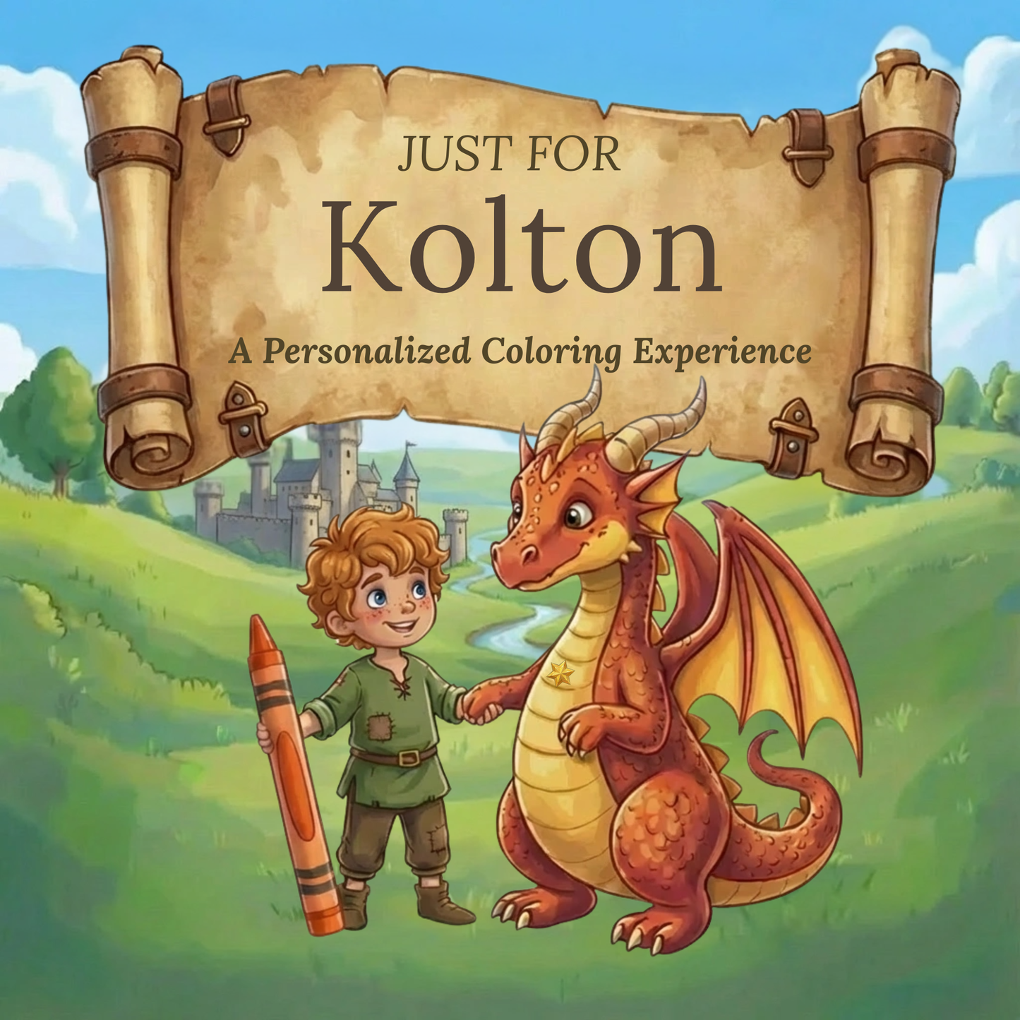 Kolton Personalized Coloring Book | Ages 4-8 | L.K. Bunting