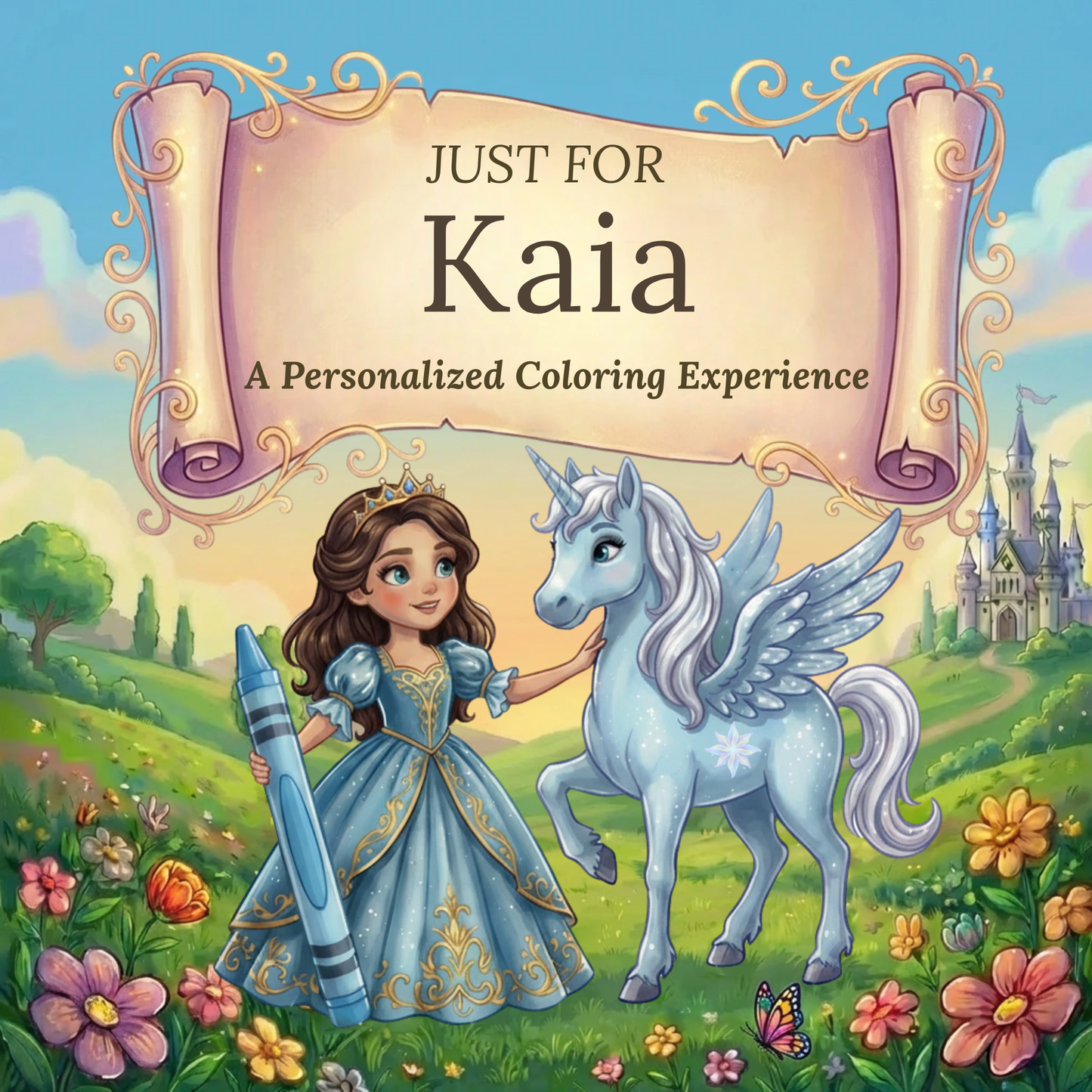Kaia Personalized Coloring Book | Ages 4-8 | L.K. Bunting